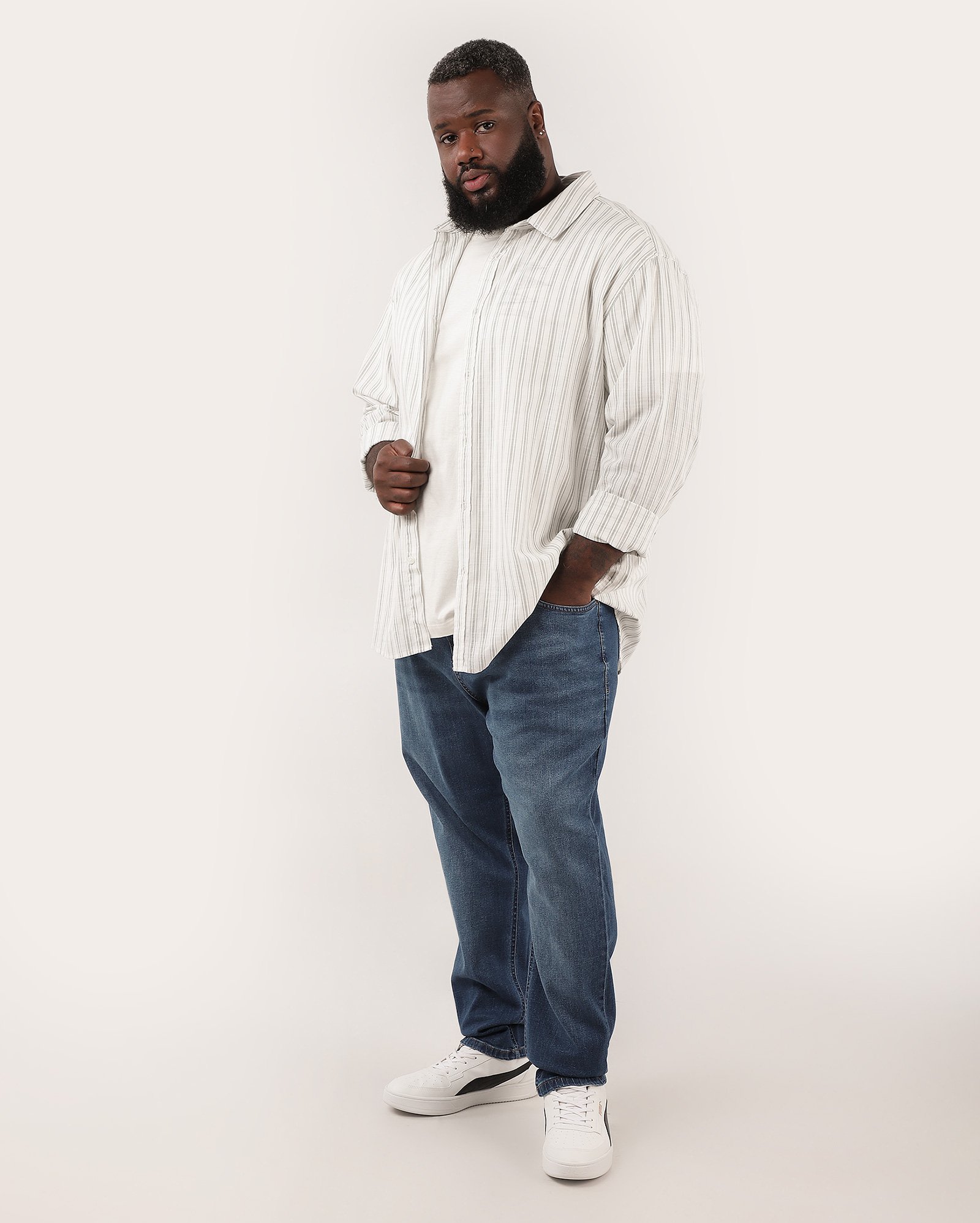 Calça jeans plus size masculina slim estonada | Pool Jeans