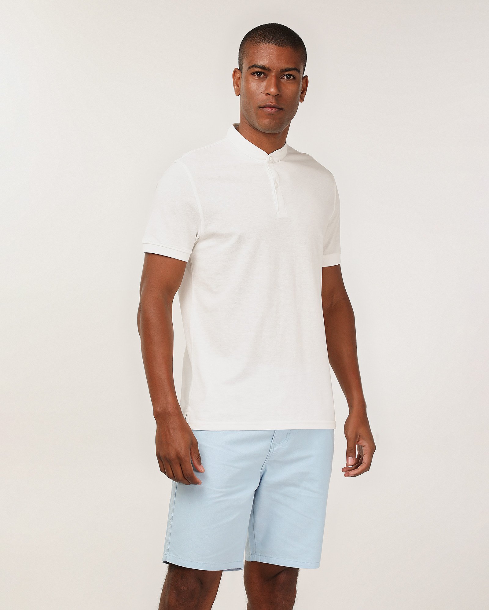 Bermuda sarja masculina slim chino - Azul Claro | Pool Jeans