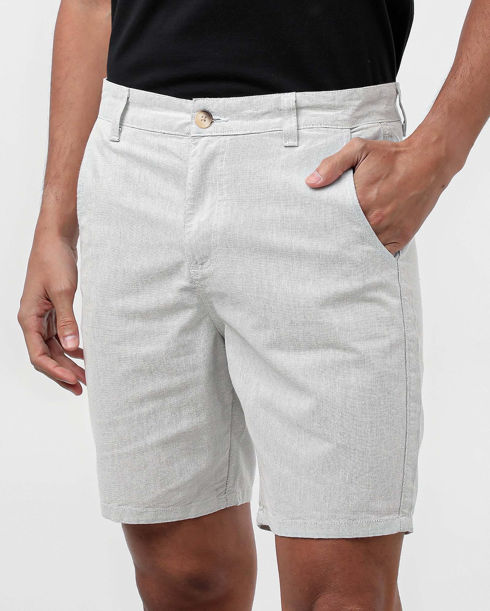 Bermuda sarja masculina slim chino - Branco | Pool Jeans