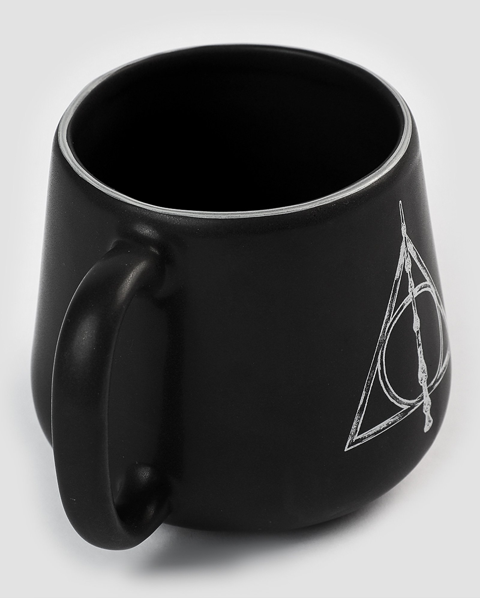 Caneca de cerâmica relíquias da morte preta | FANLAB