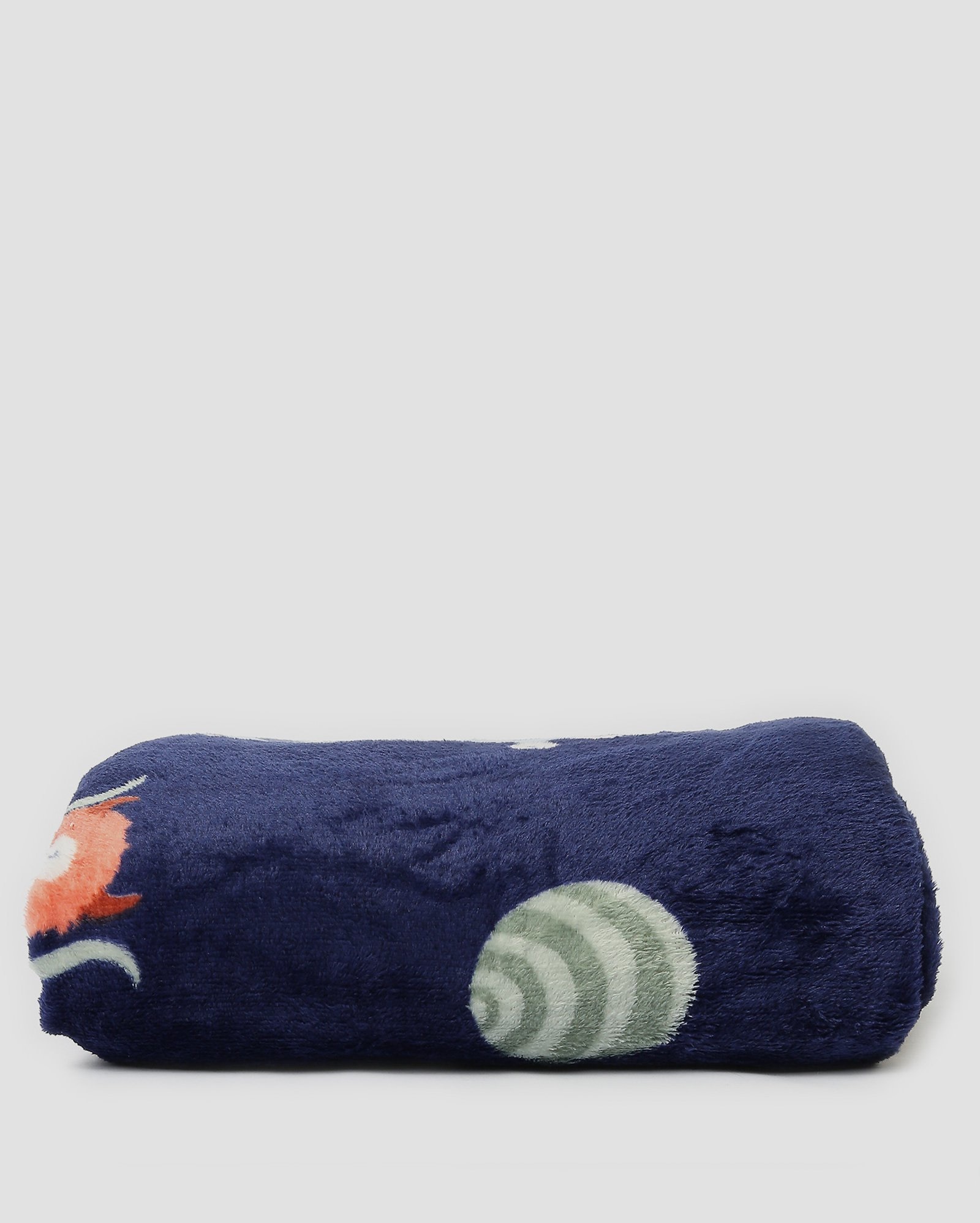 Manta solteiro flannel espaço e aliens azul | Casa Riachuelo
