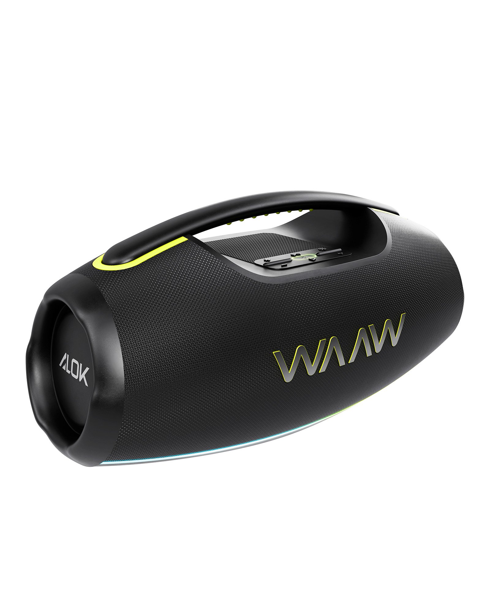 Caixa de som Hyperboom 1000 Bluetooth TWS 180W RMS preta | WAAW by Alok