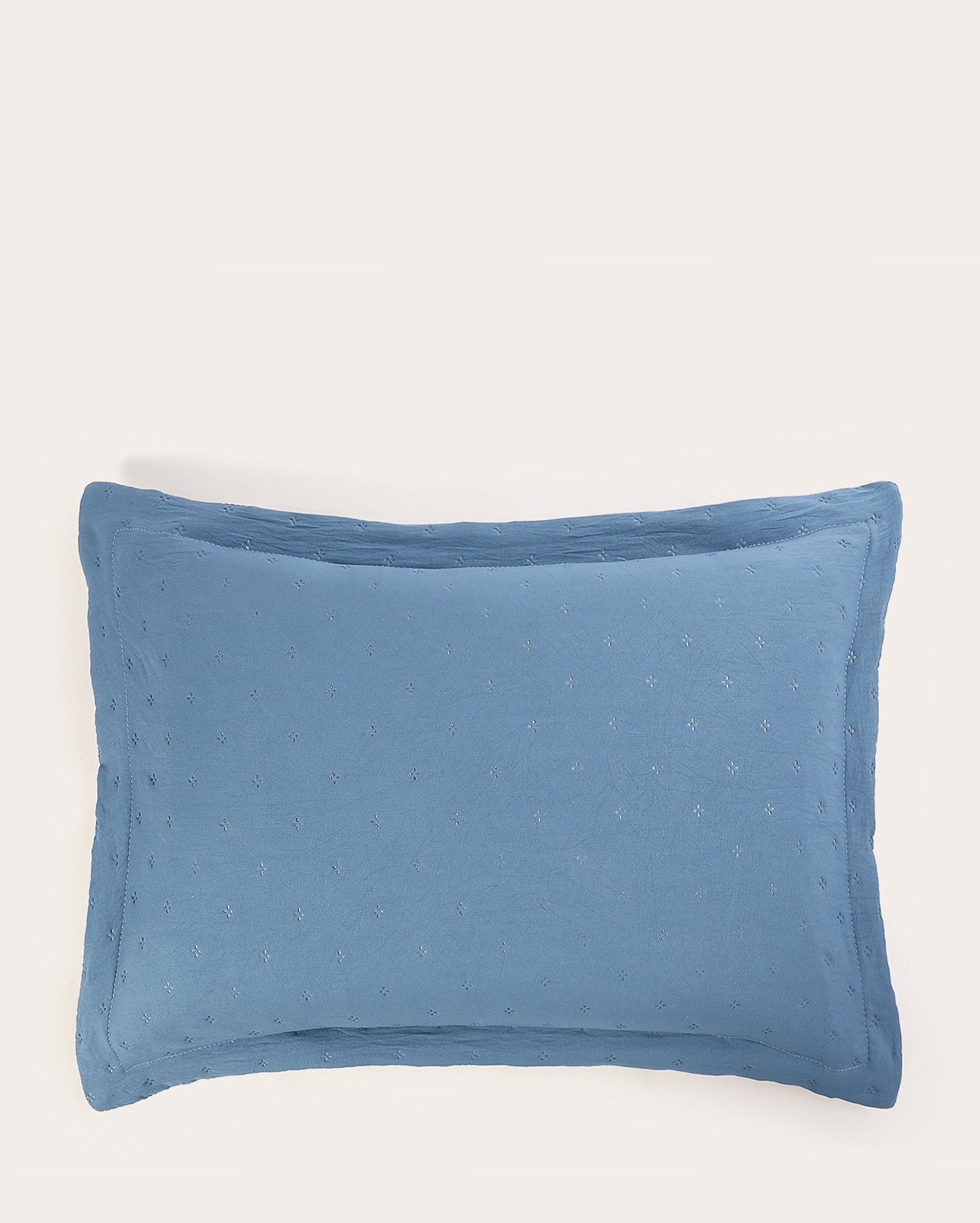 Kit colcha solteiro 2 peças Design Washed bordado azul | Casa Riachuelo