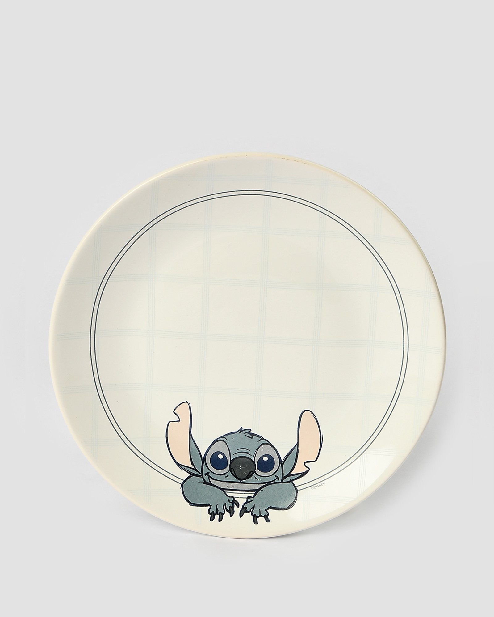 Prato de sobremesa cerâmica do Stitch 20cm branco | Casa Riachuelo