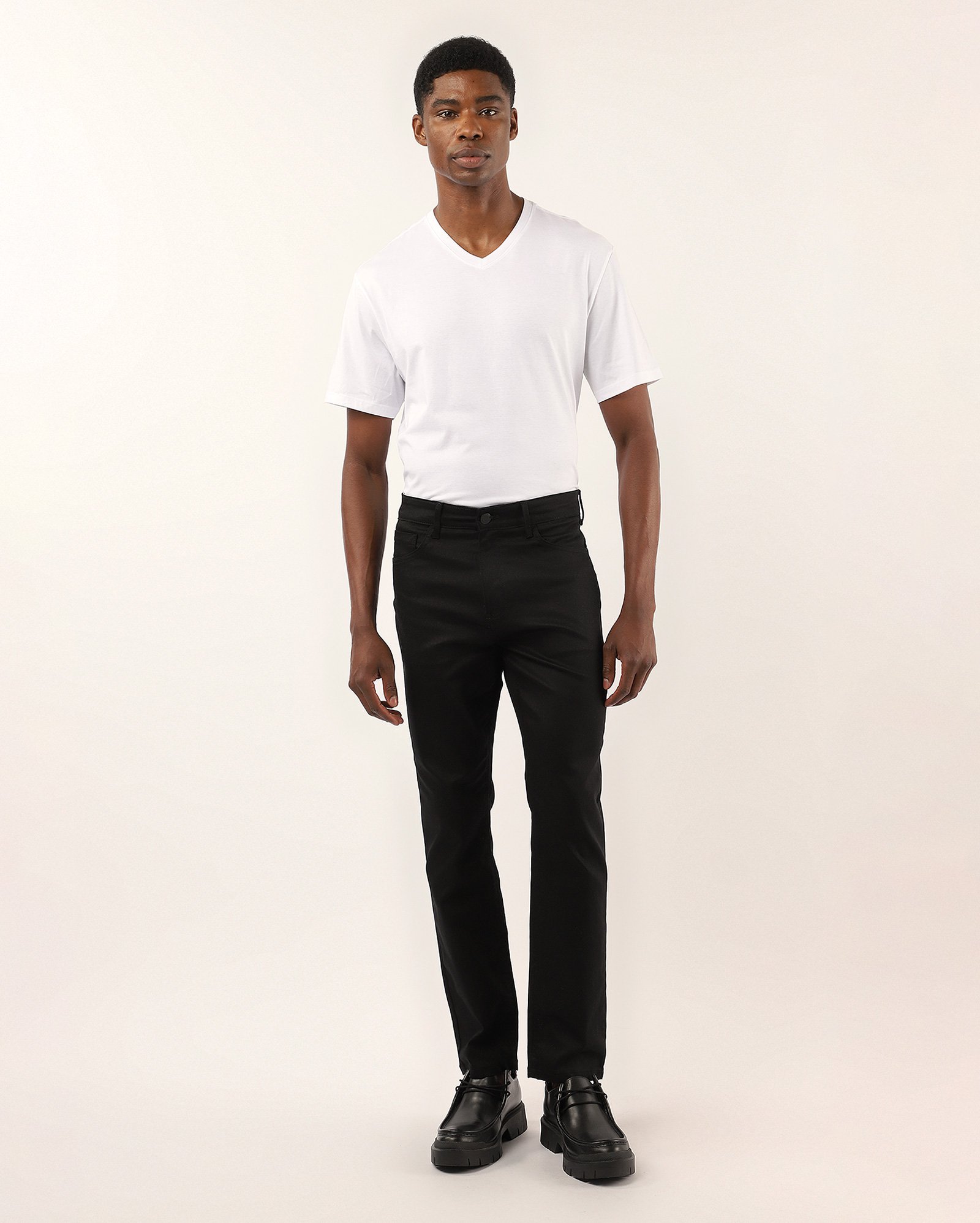 Calça sarja masculina slim - Jeans Black Escuro | Pool Jeans