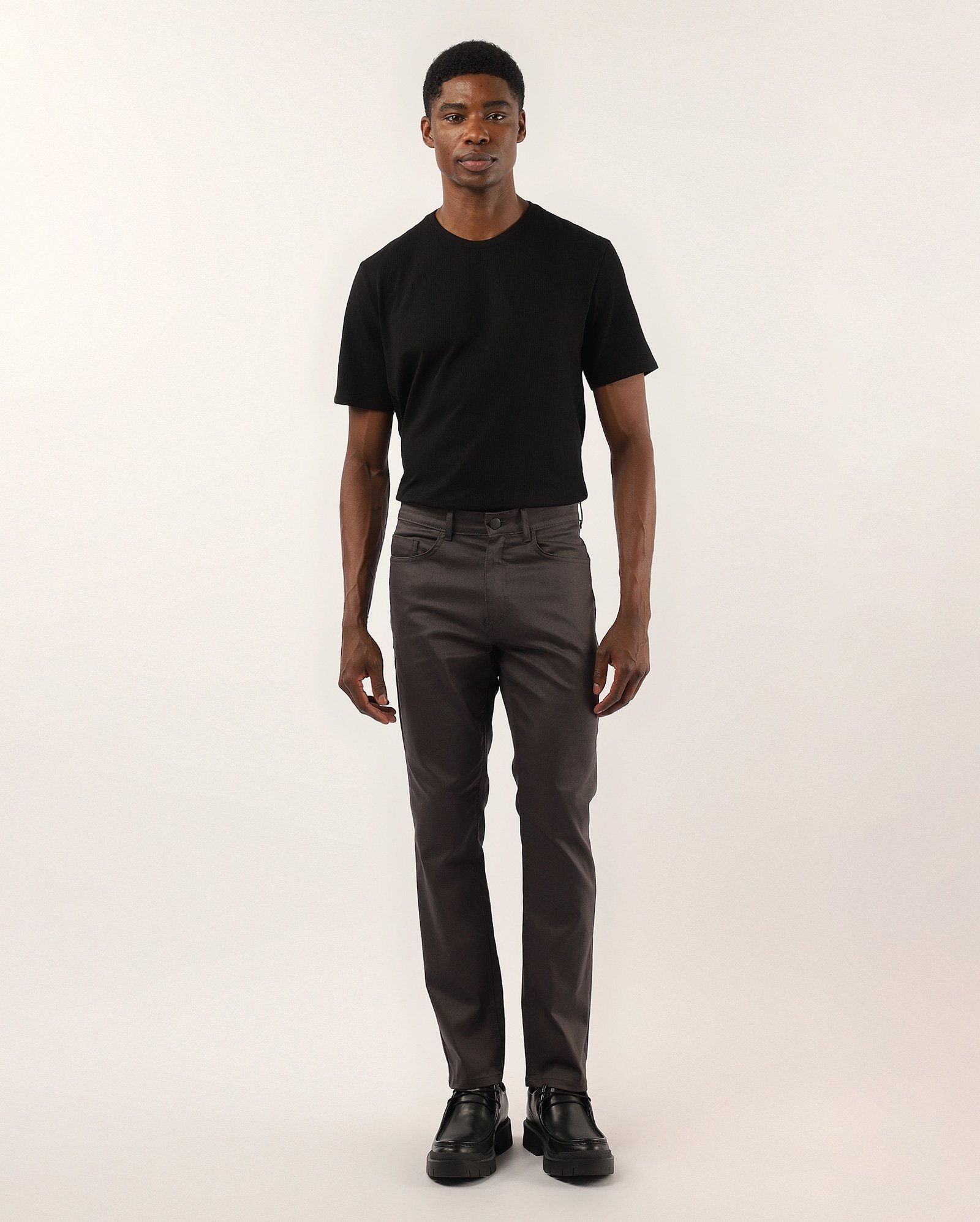 Calça sarja masculina slim - Cinza Grafite | Pool Jeans