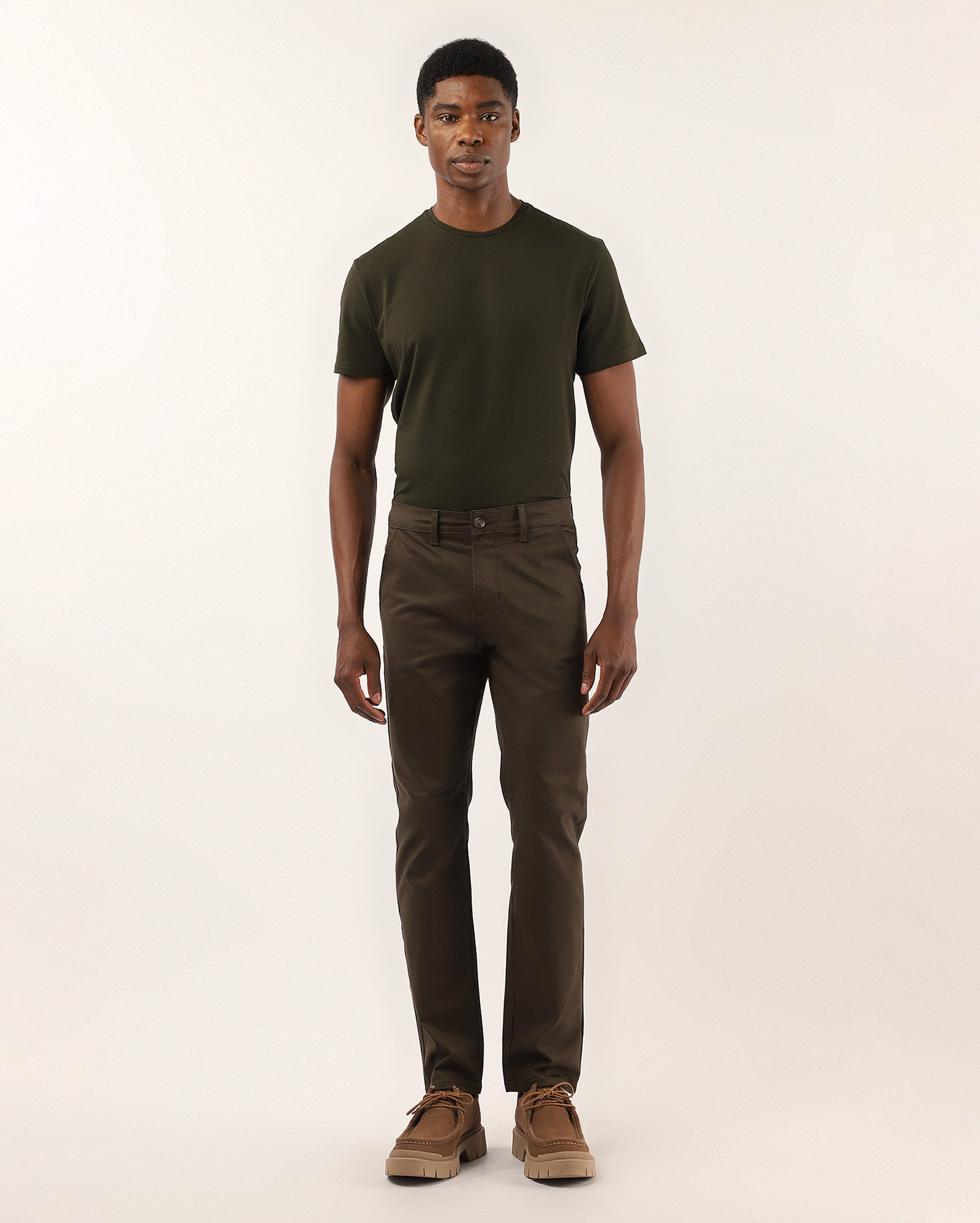 Calça sarja masculina slim chino - Verde Escuro | Pool Jeans