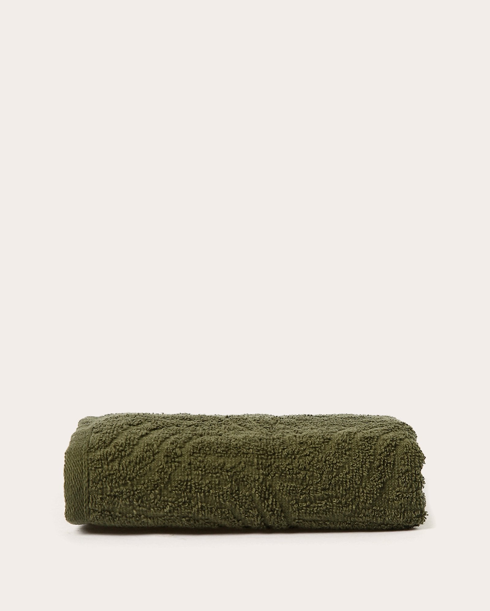 Toalha de rosto com textura Keljacq - Verde Escuro | Karsten