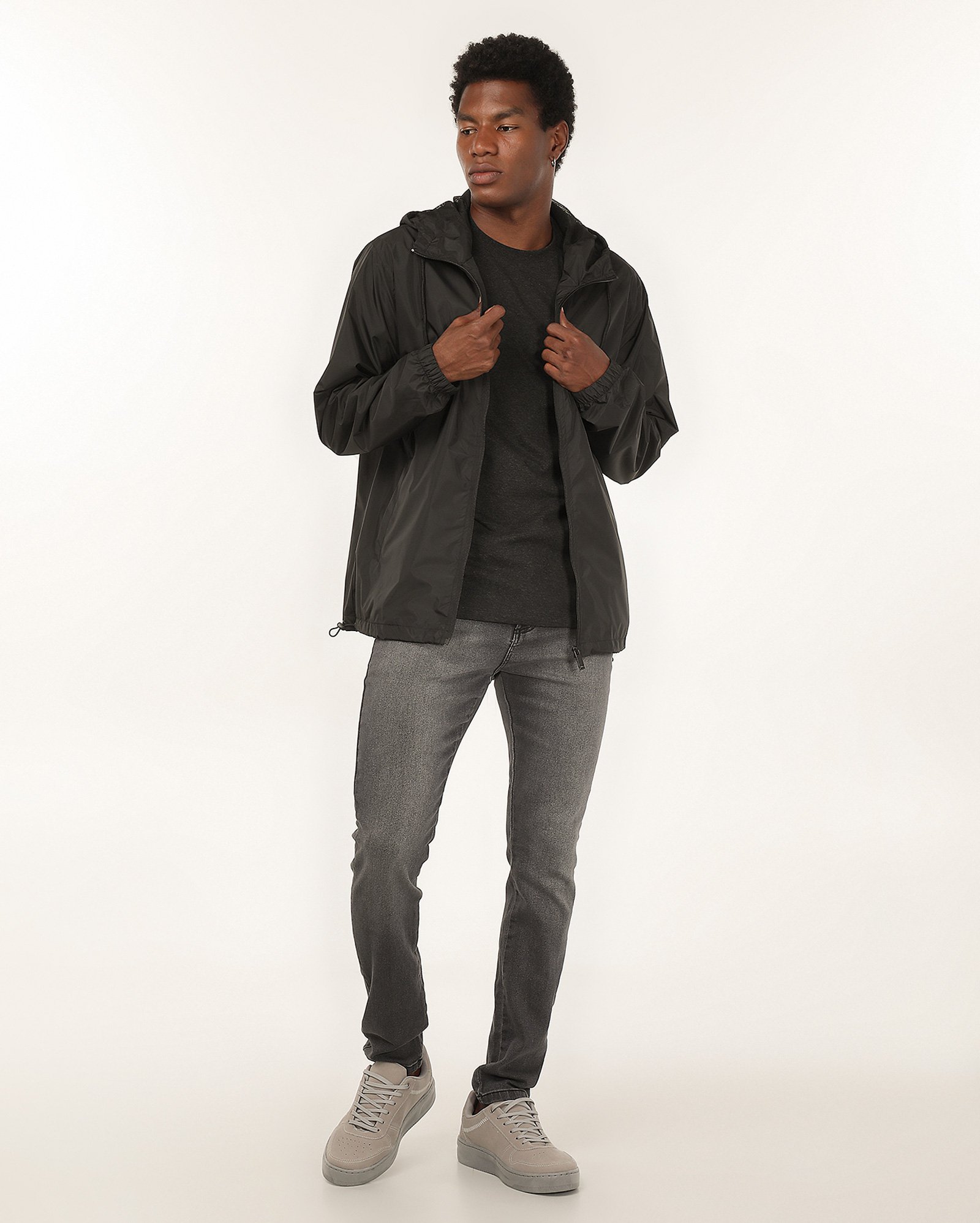 Calça jeans masculina skinny estonada - Jeans Black Escuro | Pool Jeans