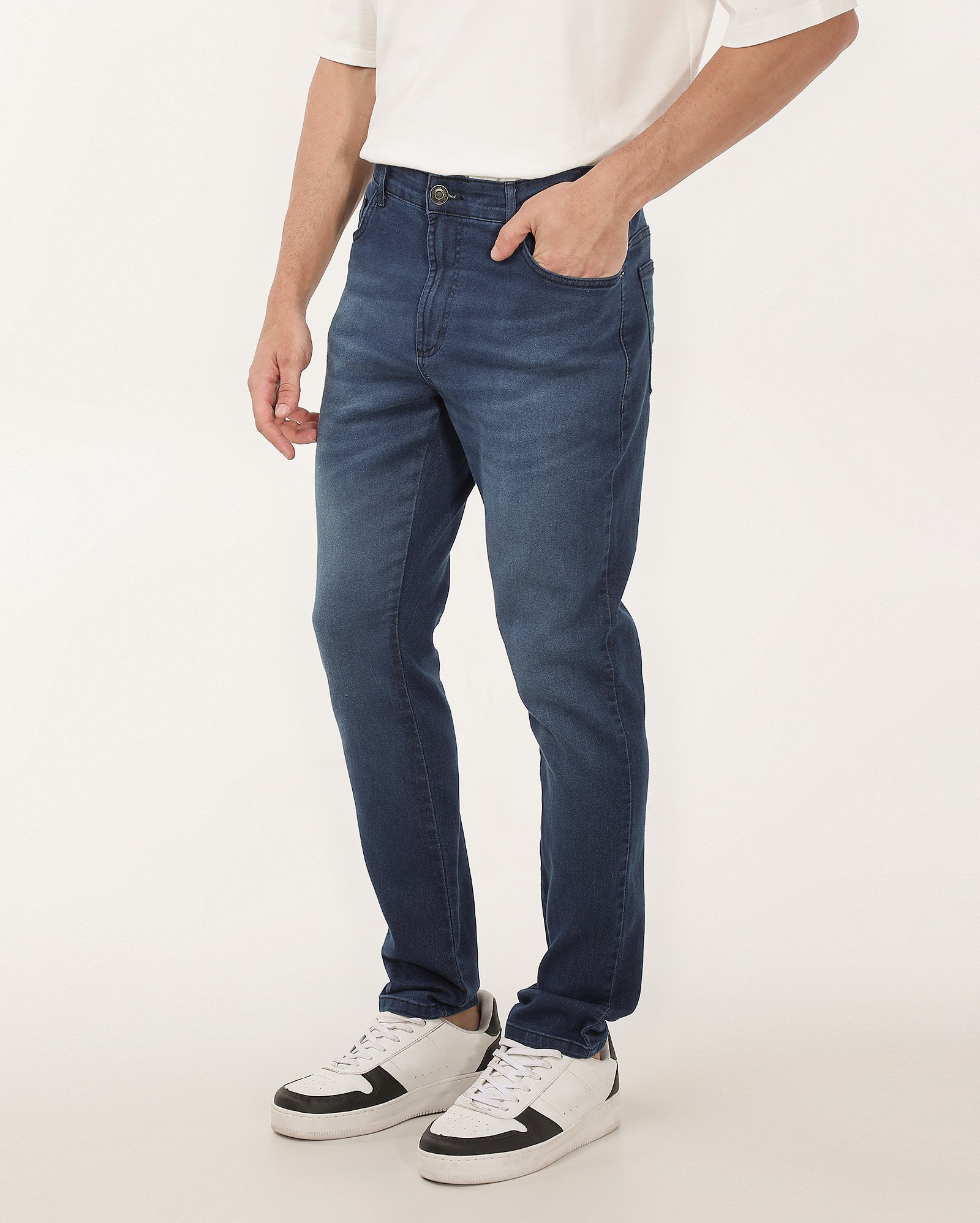 Calça jeans masculina skinny estonada - Jeans Médio | Pool Jeans