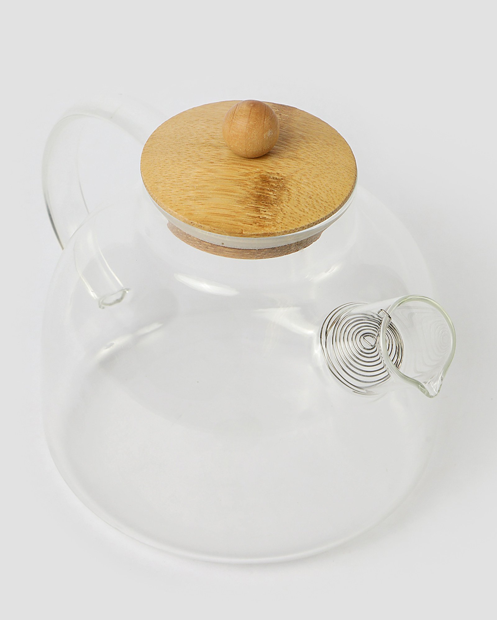 Chaleira de vidro com tampa de maderia 900ml | Casa Riachuelo