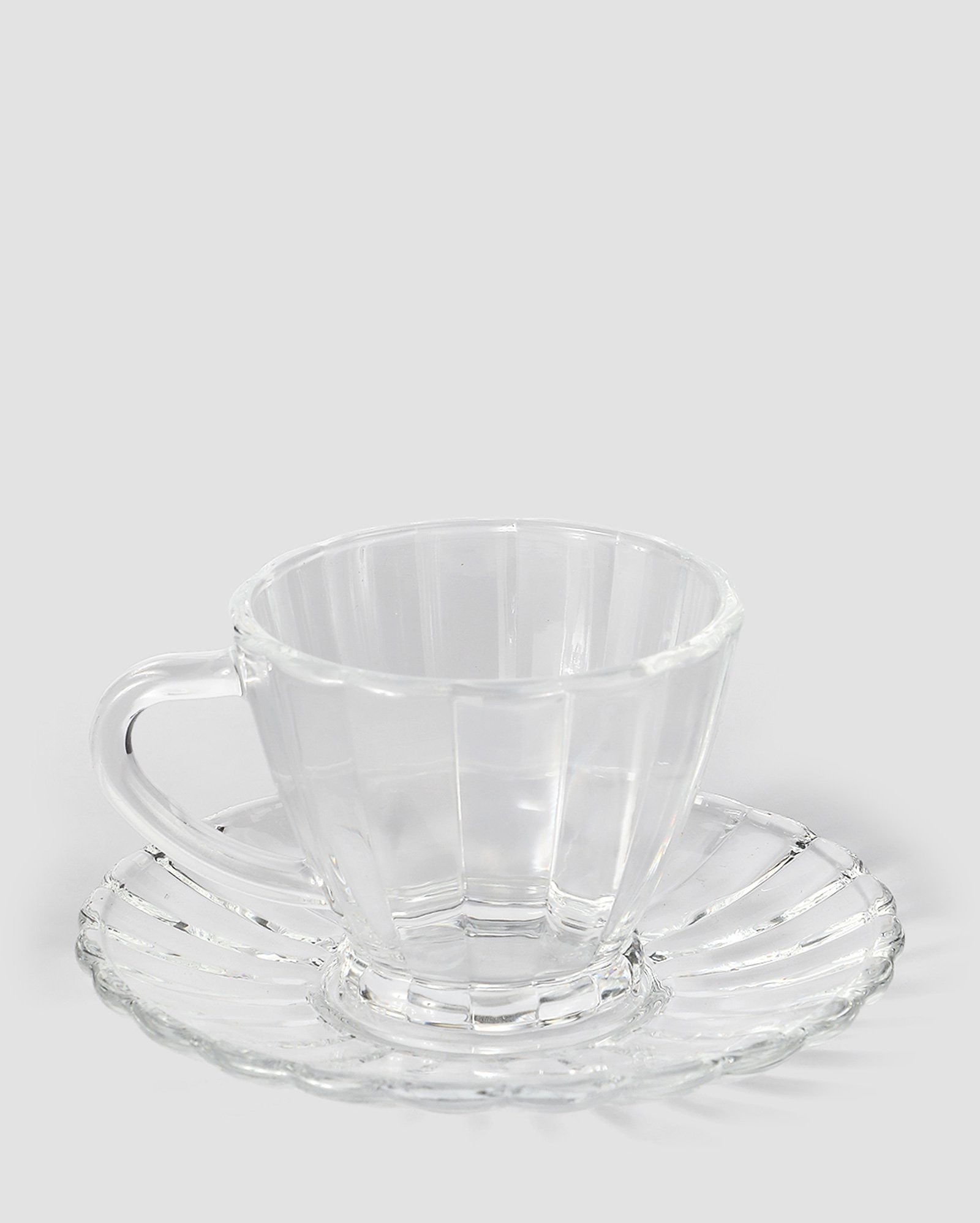 Kit xícara de café 12 peças com pires de vidro 80ml | Casa Riachuelo