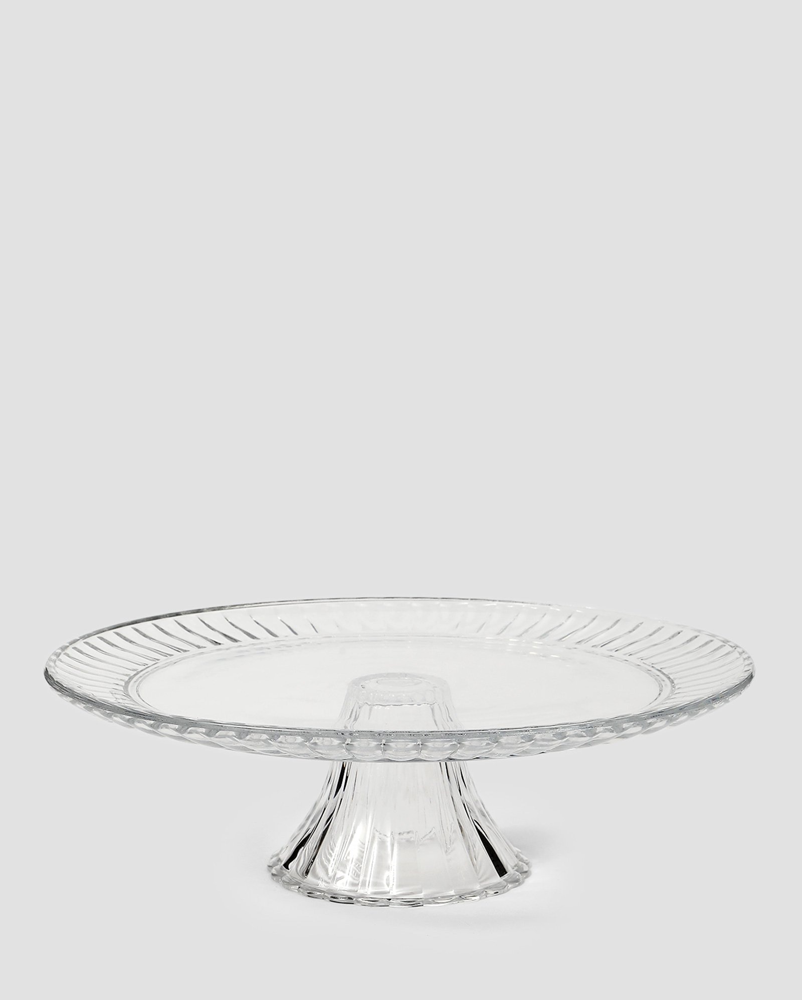 Prato para bolo de vidro redondo stripe 31cm | Casa Riachuelo