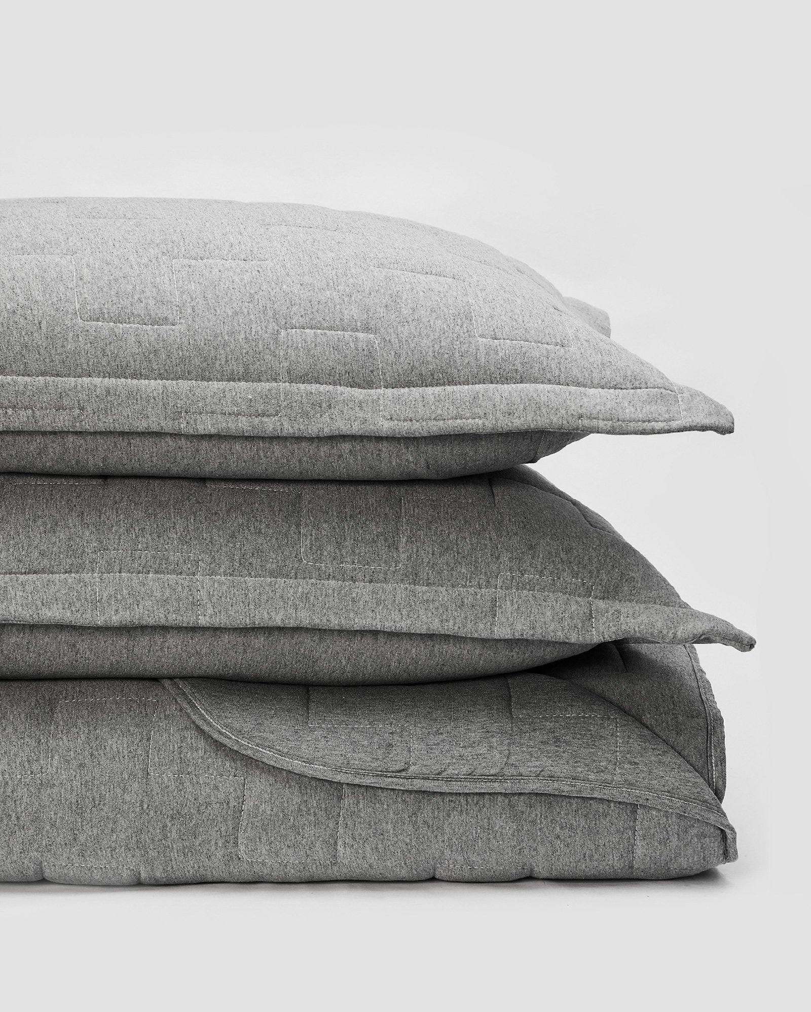 Kit colcha queen 3 peças matelada malha cinza | Casa Riachuelo