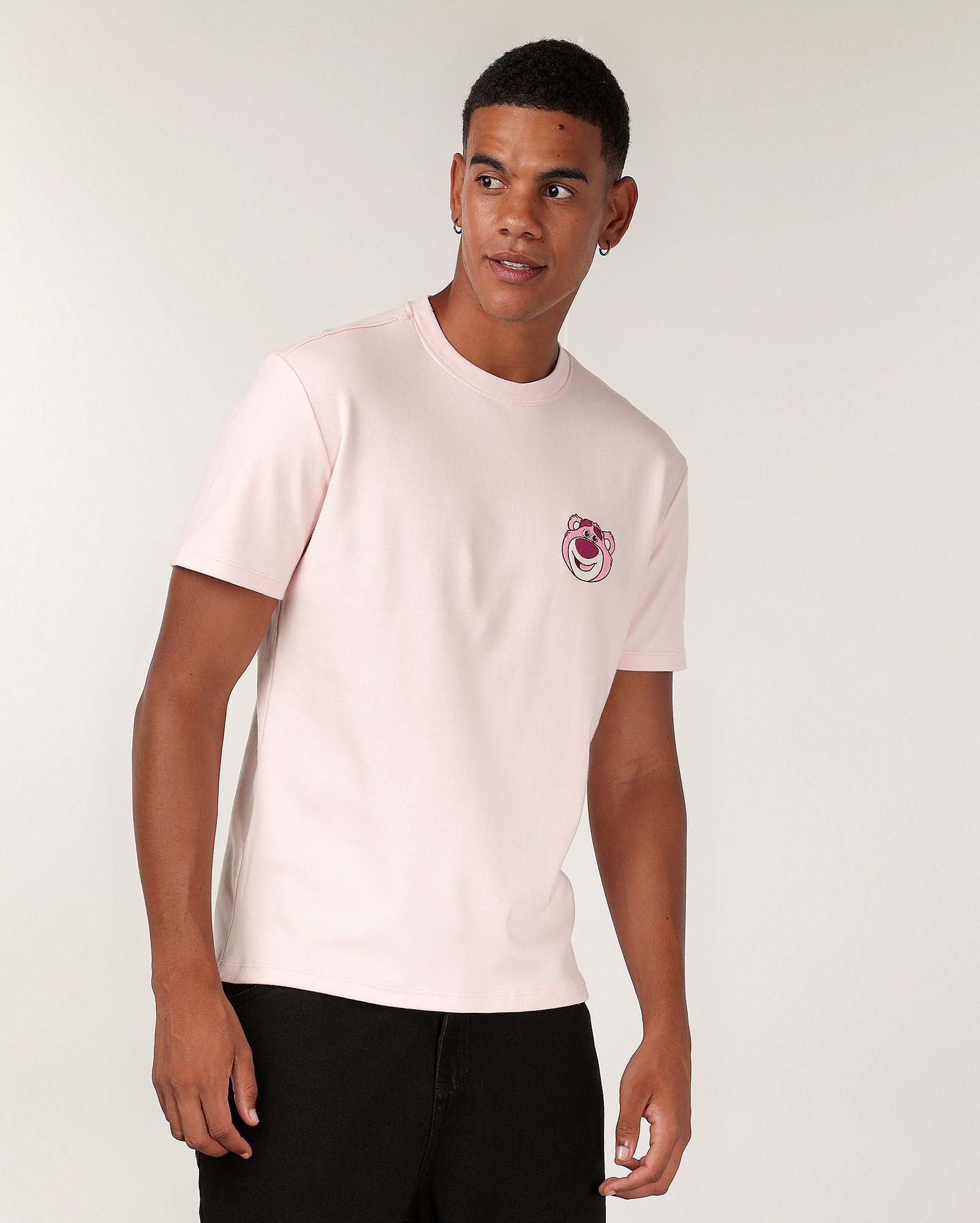 Camiseta masculina regular Lotso rosa | FANLAB