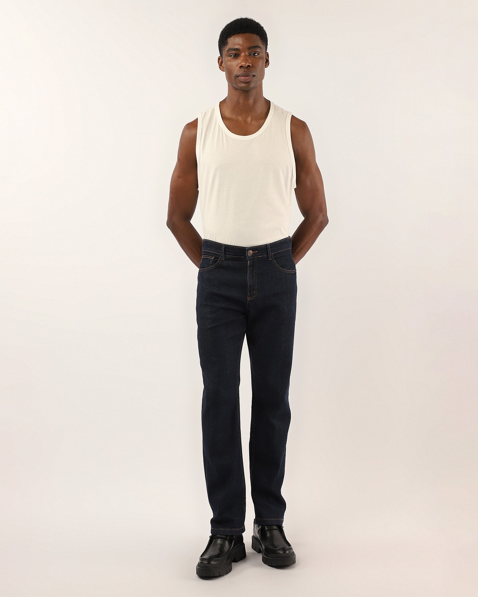 Calça jeans masculina reta - Jeans Clássico Escuro | Pool Jeans