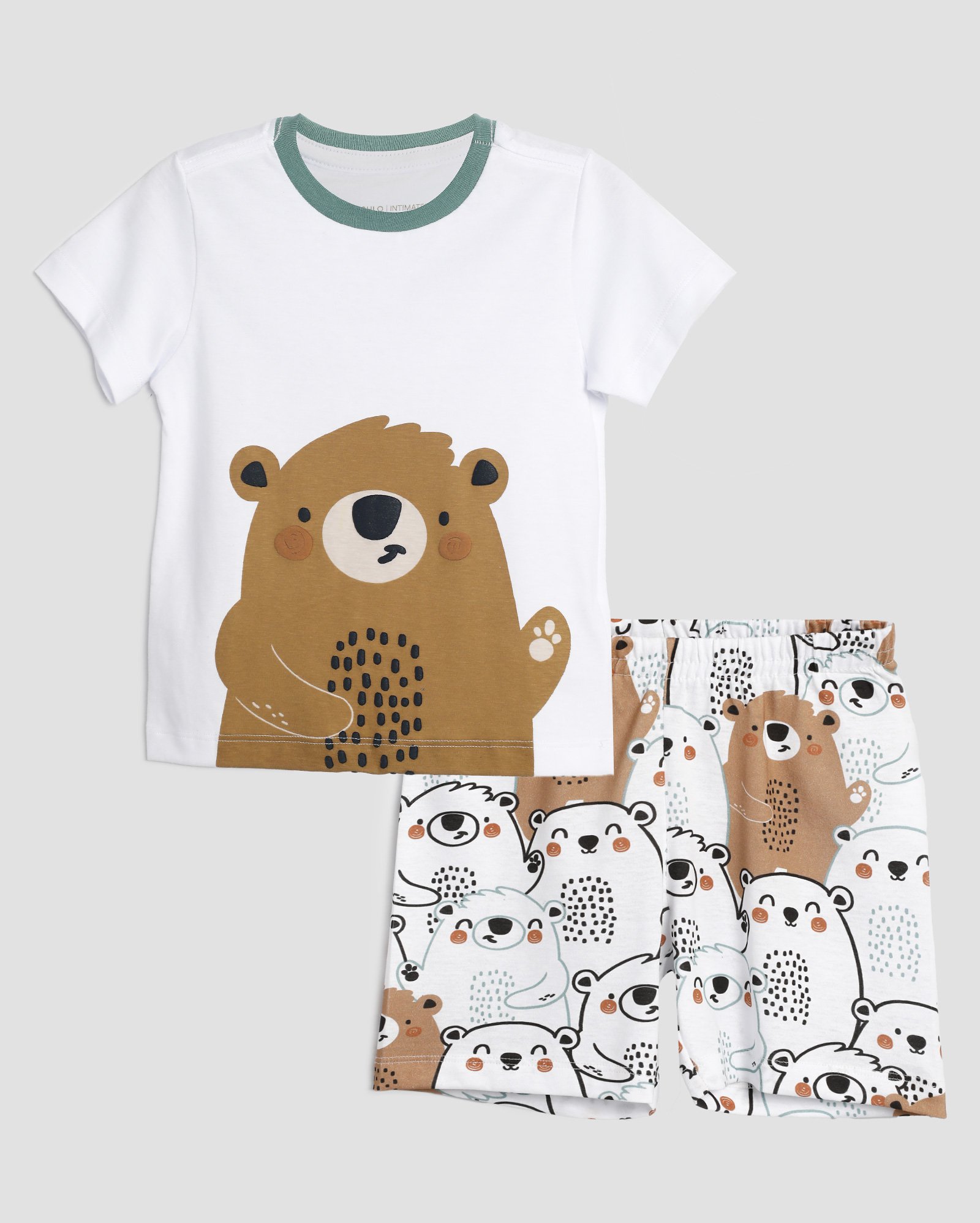 Pijama curto infantil ursinhos 1-4A branco | Accessori by Riachuelo