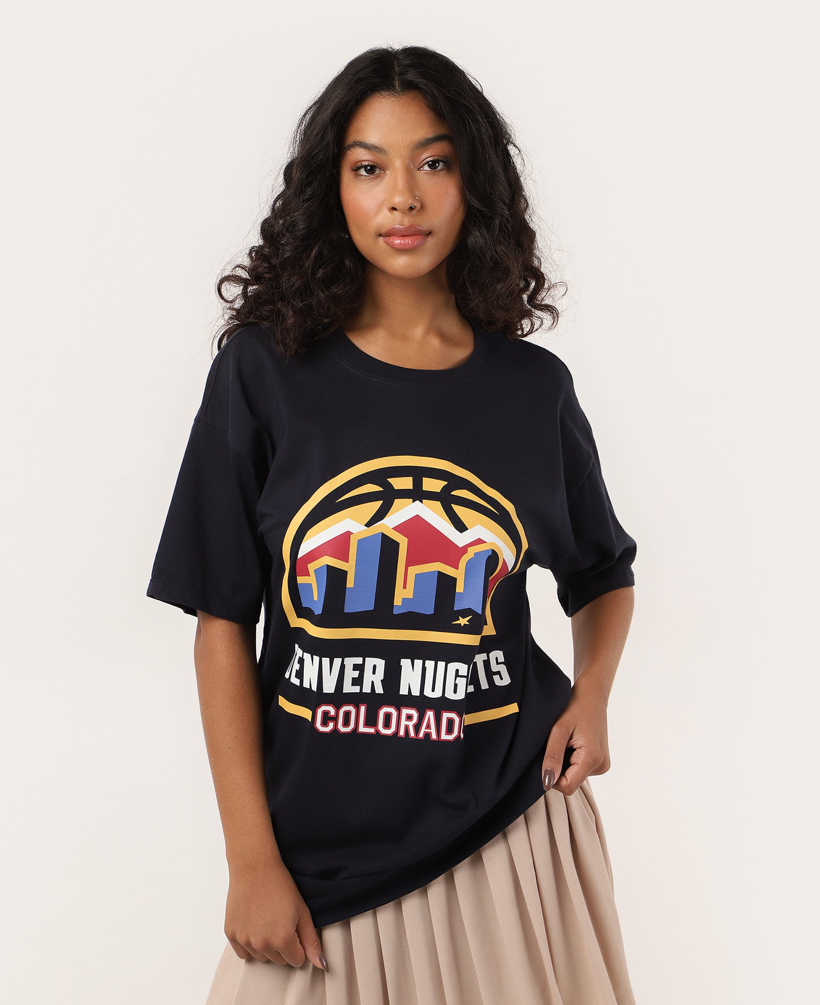 Camiseta feminina oversized Denver Nuggets azul | NBA