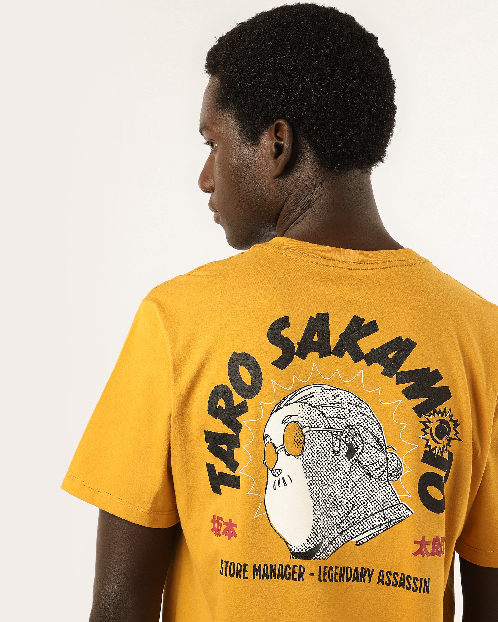 Riachuelo | Camiseta masculina Sakamoto Days amarela | FANLAB