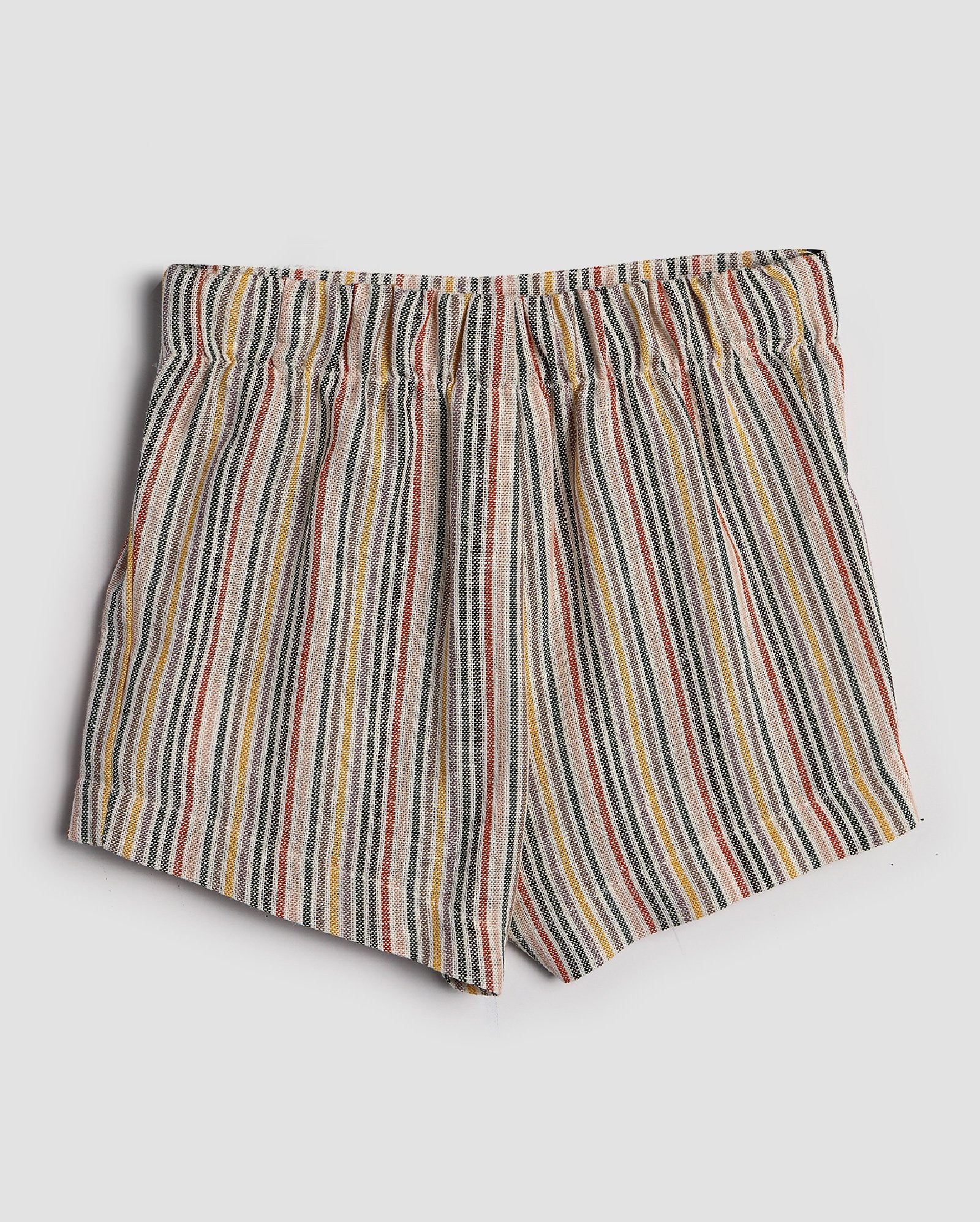 Short-saia bebê viscolinho listrado com botões multicor | Baby Way