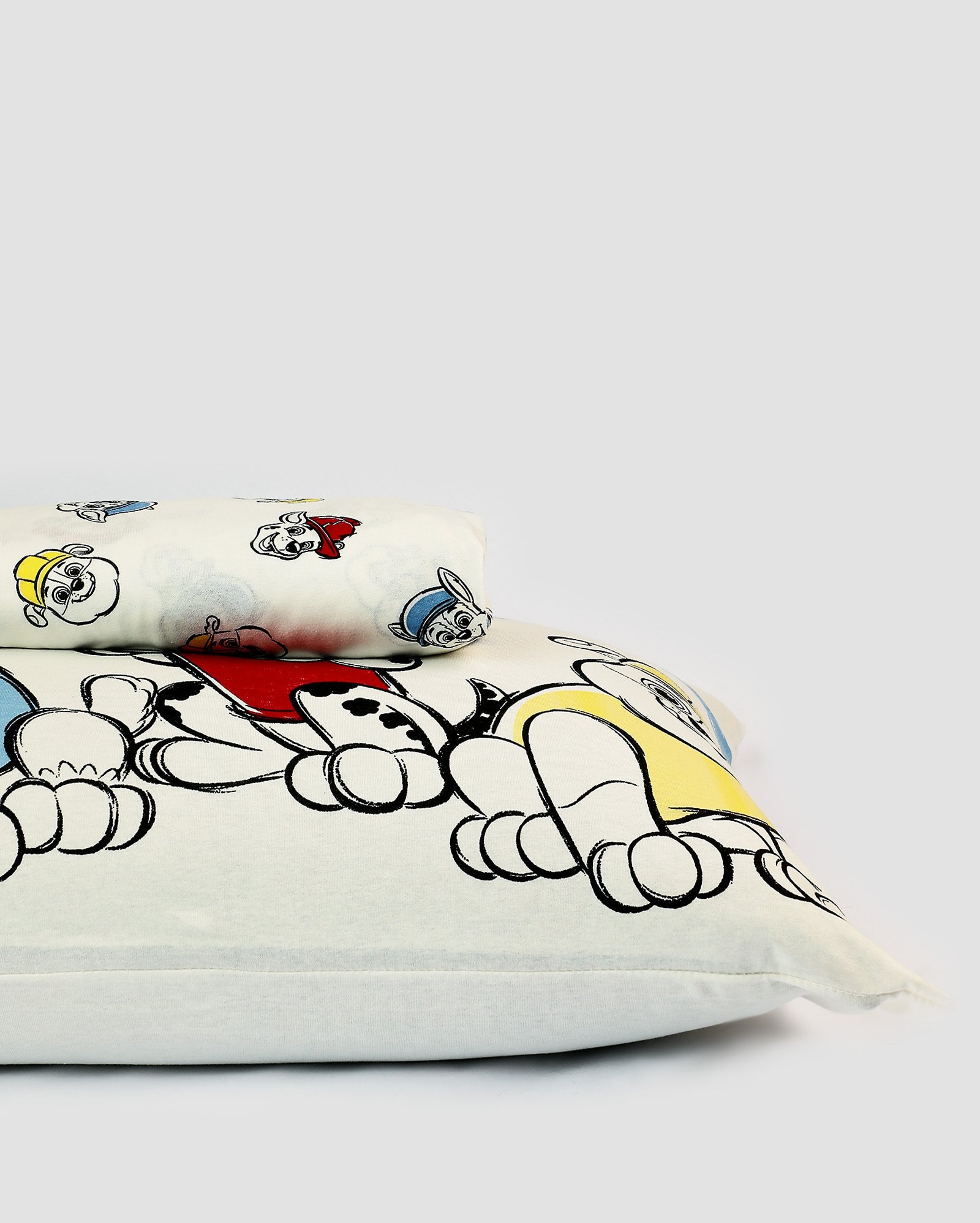 Jogo de cama solteiro 2 peças malha Patrulha Canina branco | Casa Riachuelo