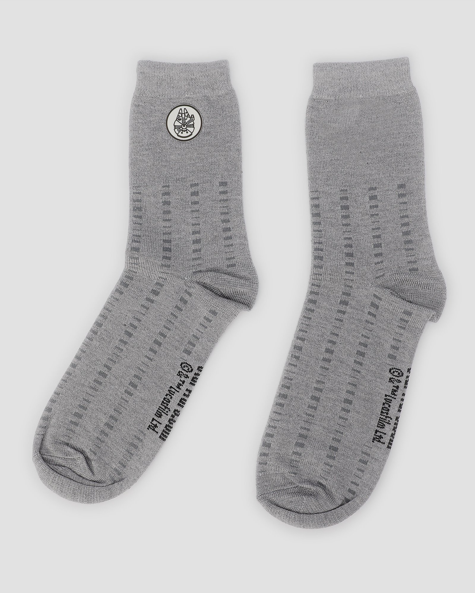 Meia masculina Millennium Falcon Star Wars cinza | FANLAB