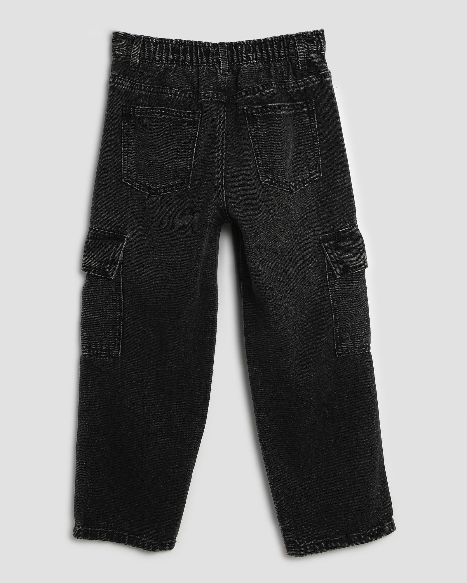 Calça jeans infantil skater bolsos cargo 4-10A - Jeans Black Escuro | Pool Kids