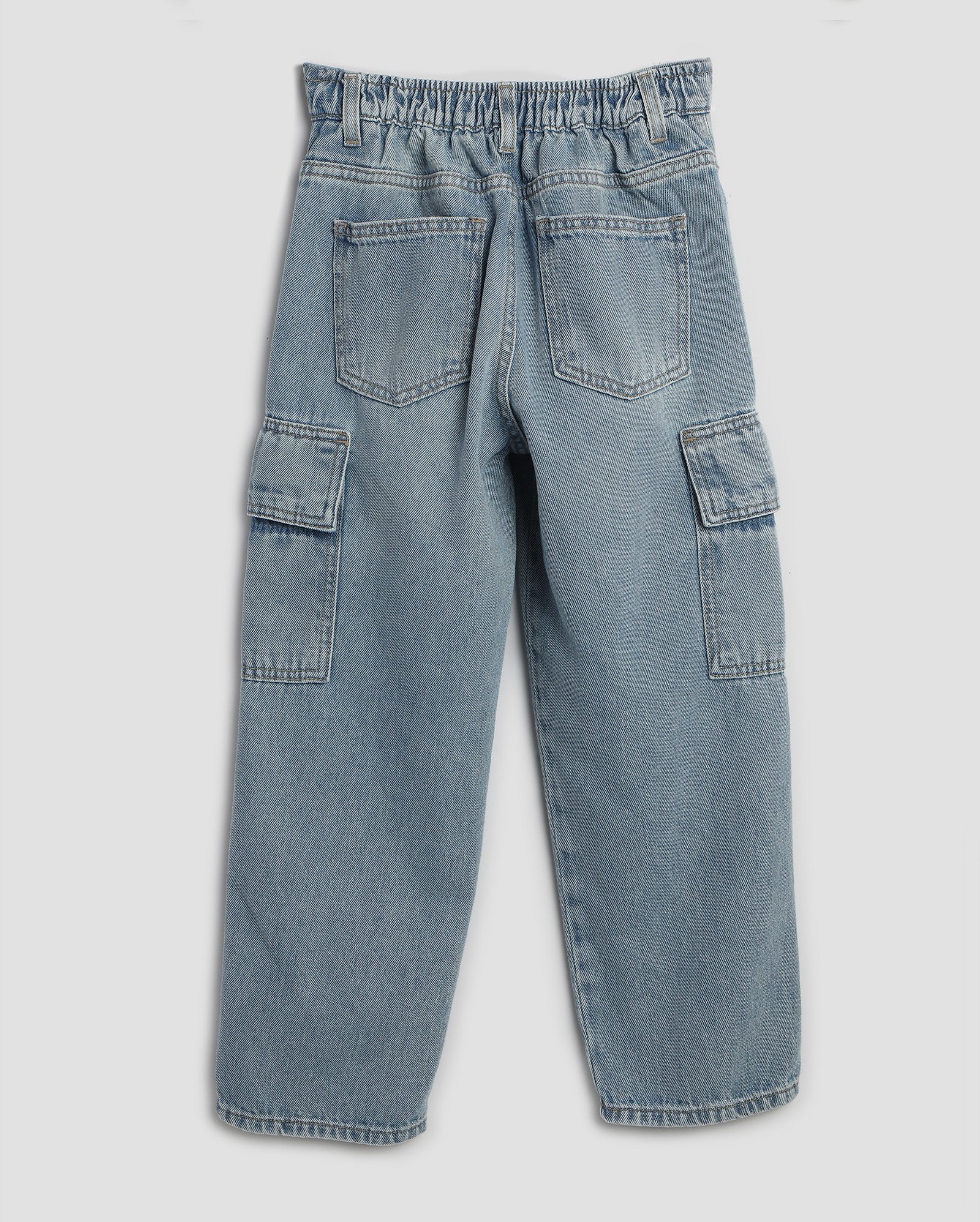 Calça jeans infantil skater bolsos cargo 4-10A - Jeans Claro | Pool Kids