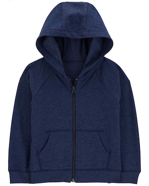 Blusa de moletom infantil com capuz azul | Carter's