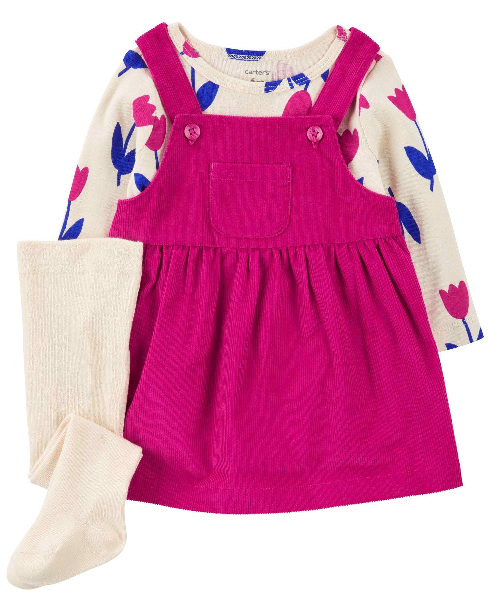 Salopete bebê 2 peças floral com meias multicor | Carter's