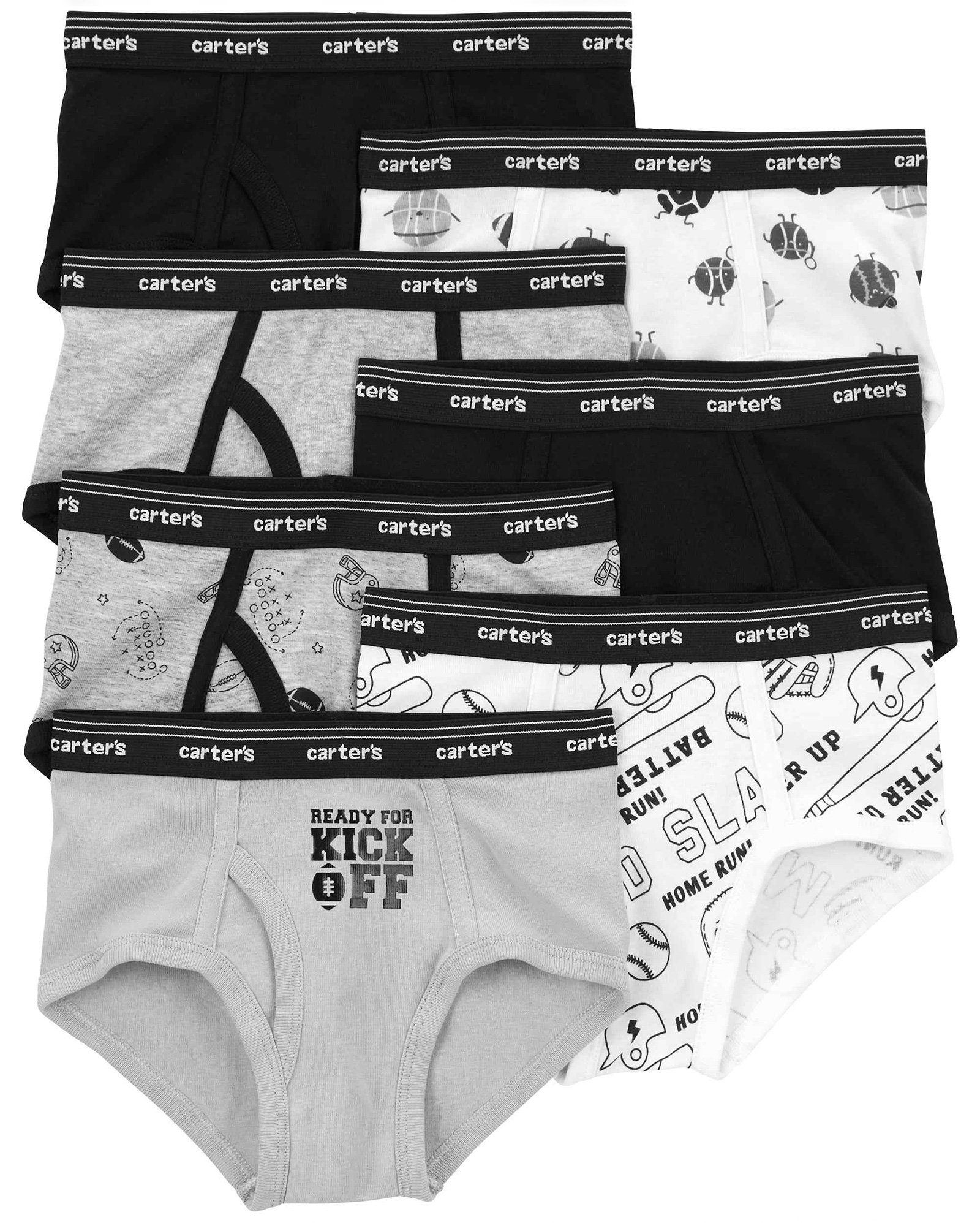Kit cueca infantil 7 peças variadas mescla multicor | Carter's