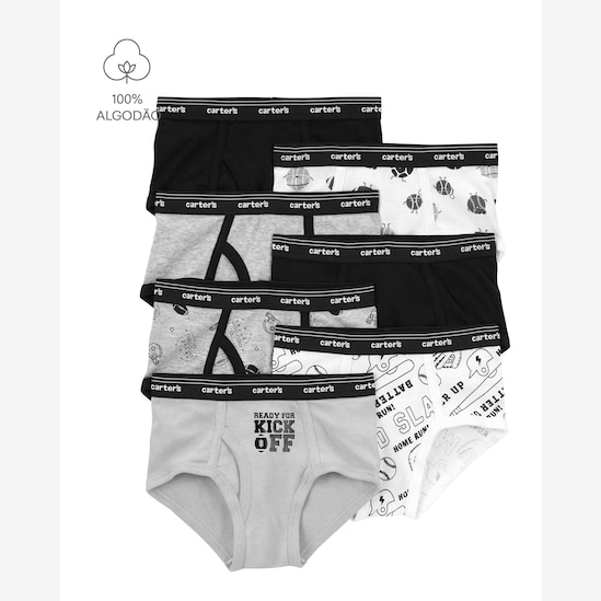 Kit cueca infantil 7 peças variadas mescla multicor | Carter's