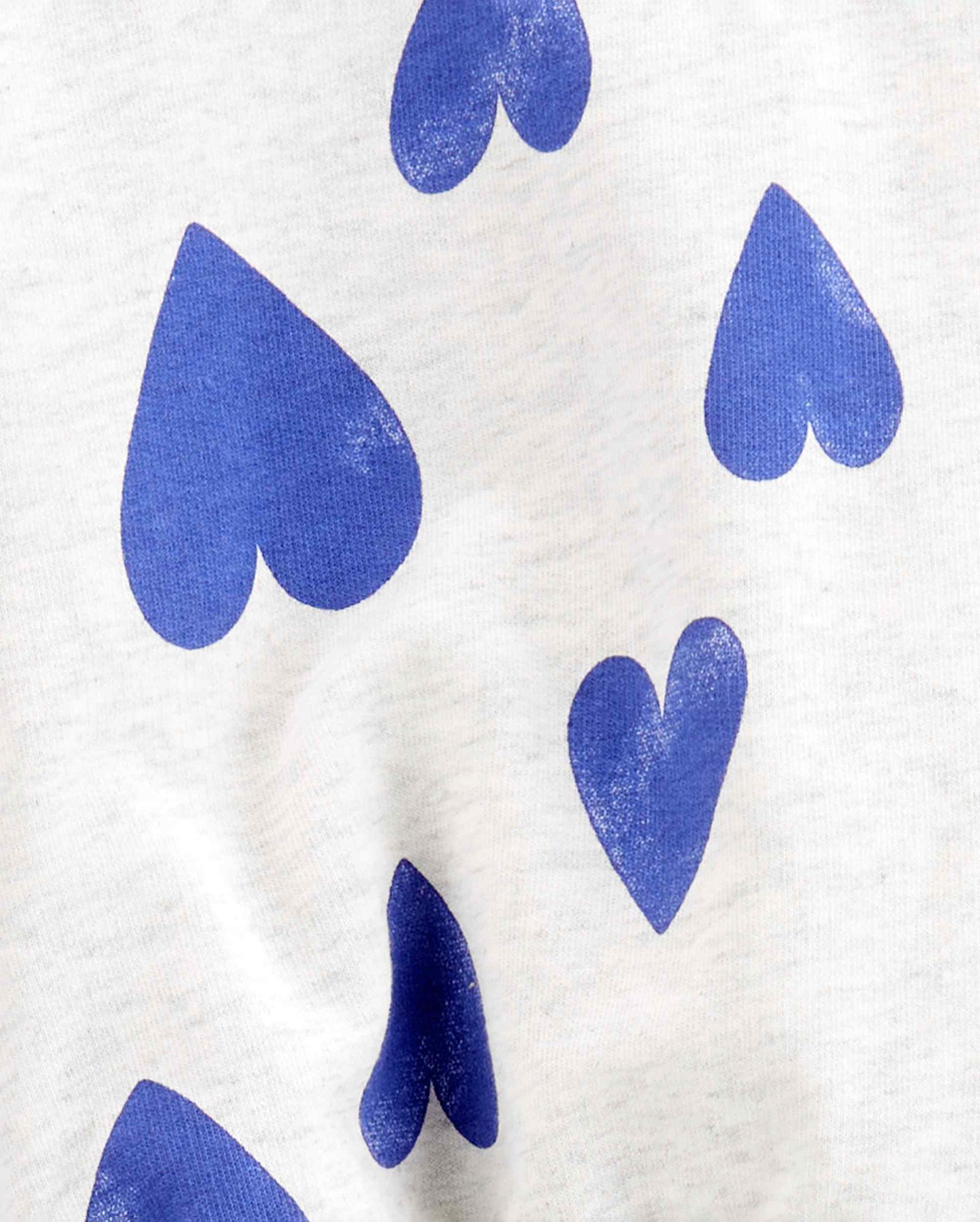 Conjunto longo de moletom infantil 2 peças corações cinza | Carter's