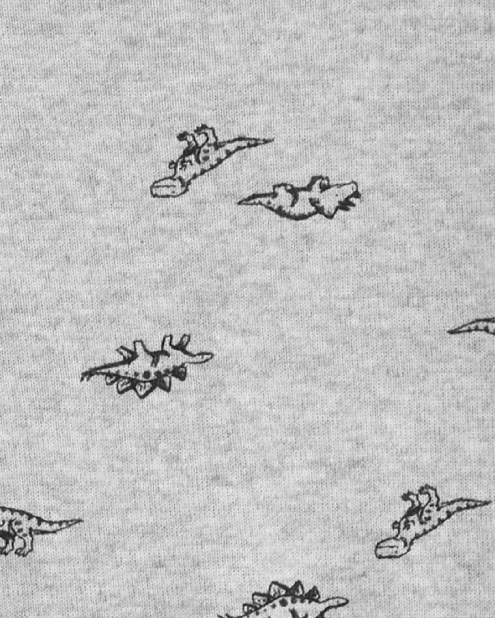 Conjunto longo bebê 3 peças mescla capuz matelado dino multicor ...