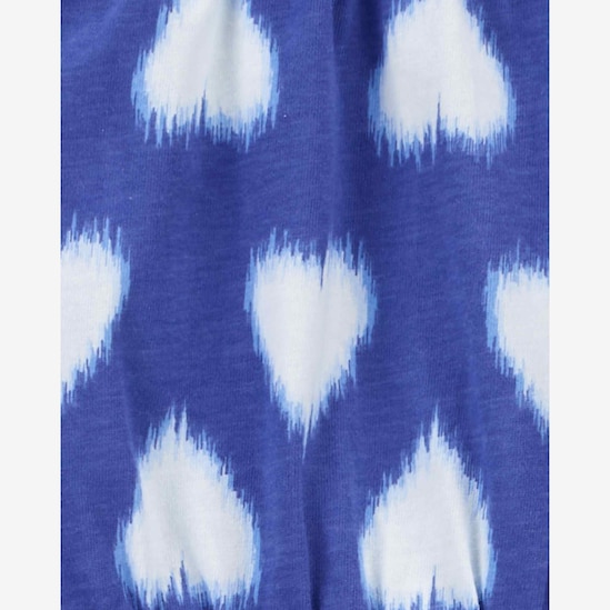 Macacão bebê com elástico coração abstrato azul | Carter's