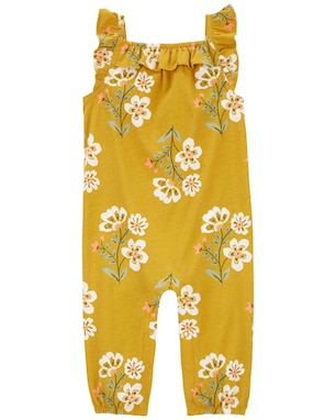Macacão bebê com babados floral amarelo | Carter's