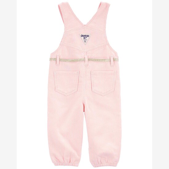 Jardineira bebê com cinto listrado rosa | OshKosh
