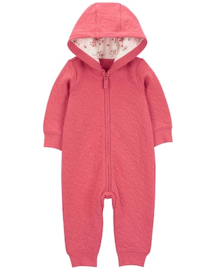 Macacão bebê com capuz matelado coração rosa | Carter's