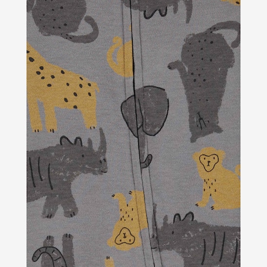 Macacão bebê com pézinhos animais cinza | Carter's