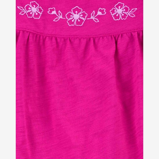 Conjunto curto bebê 2 peças babados xadrez rosa | Carter's