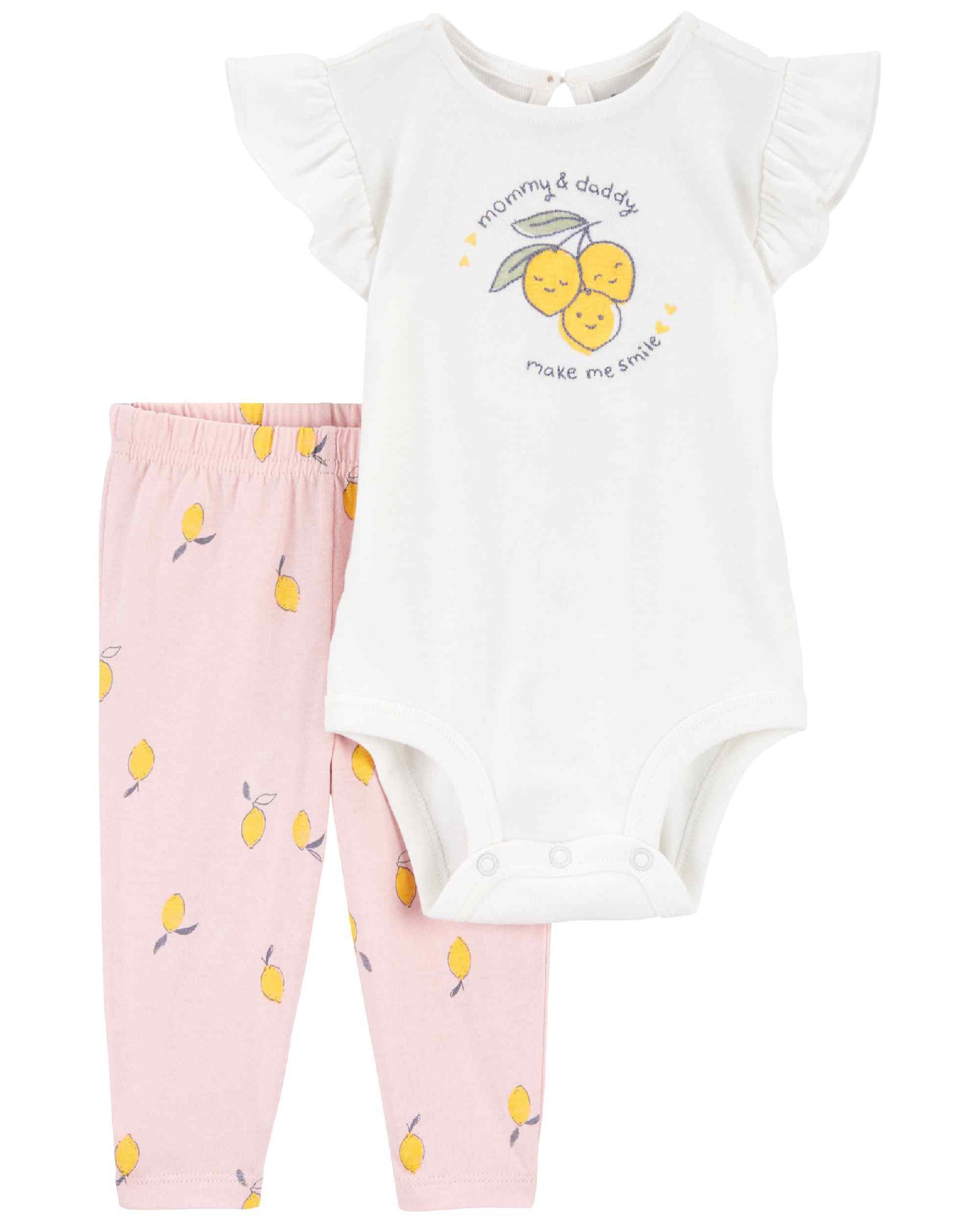 Conjunto longo bebê 2 peças mommy and daddy multicor | Carter's