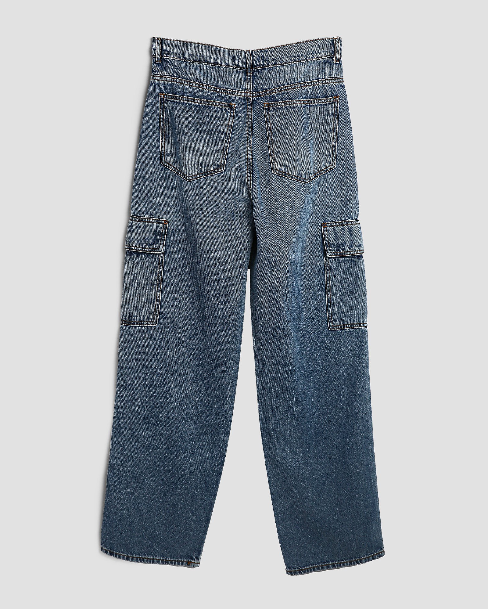 Calça jeans juvenil skater cargo estonada - Jeans Médio | Pool