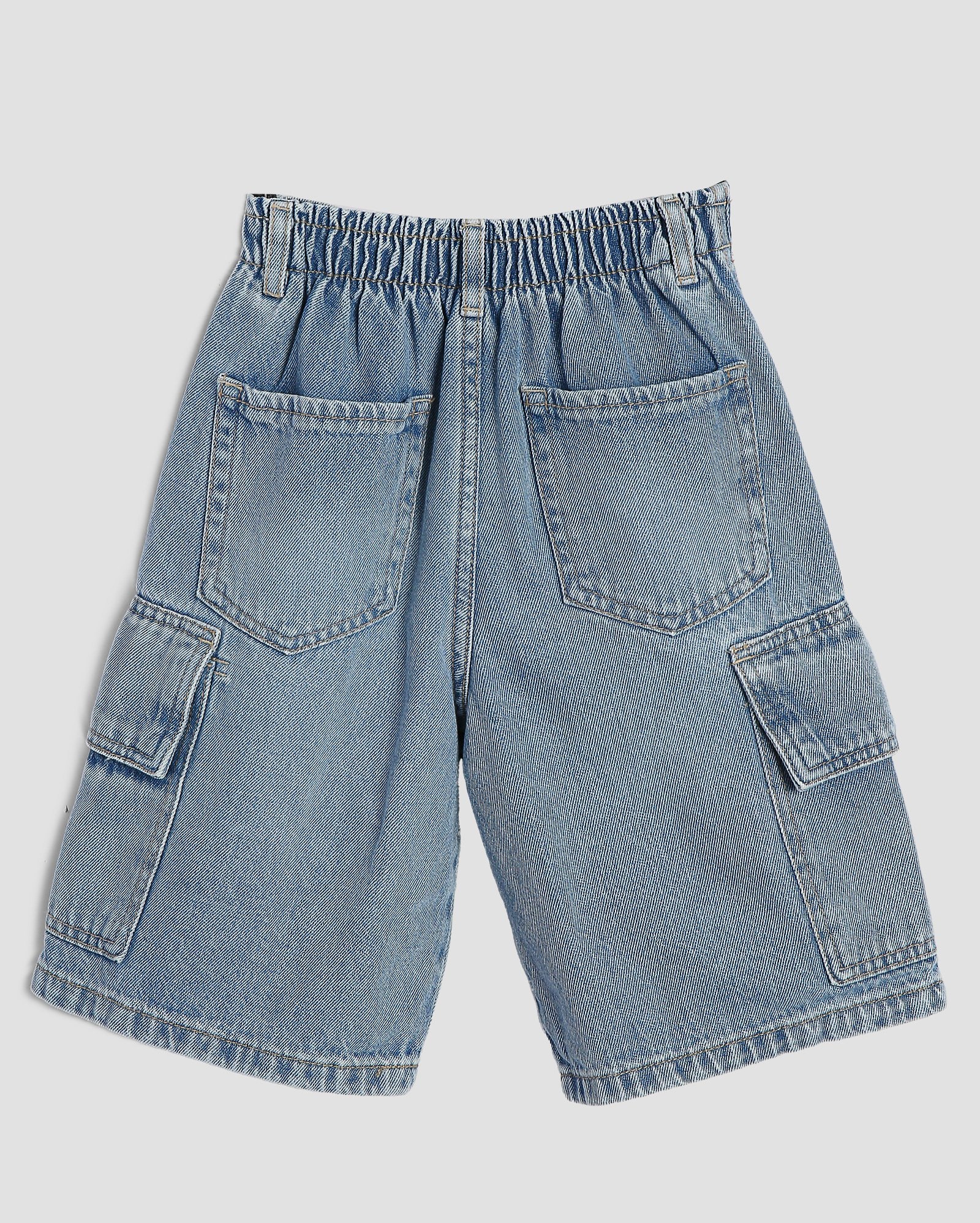 Bermuda jeans infantil skater de bolso cargo 4-10A - Jeans Claro | Pool Kids