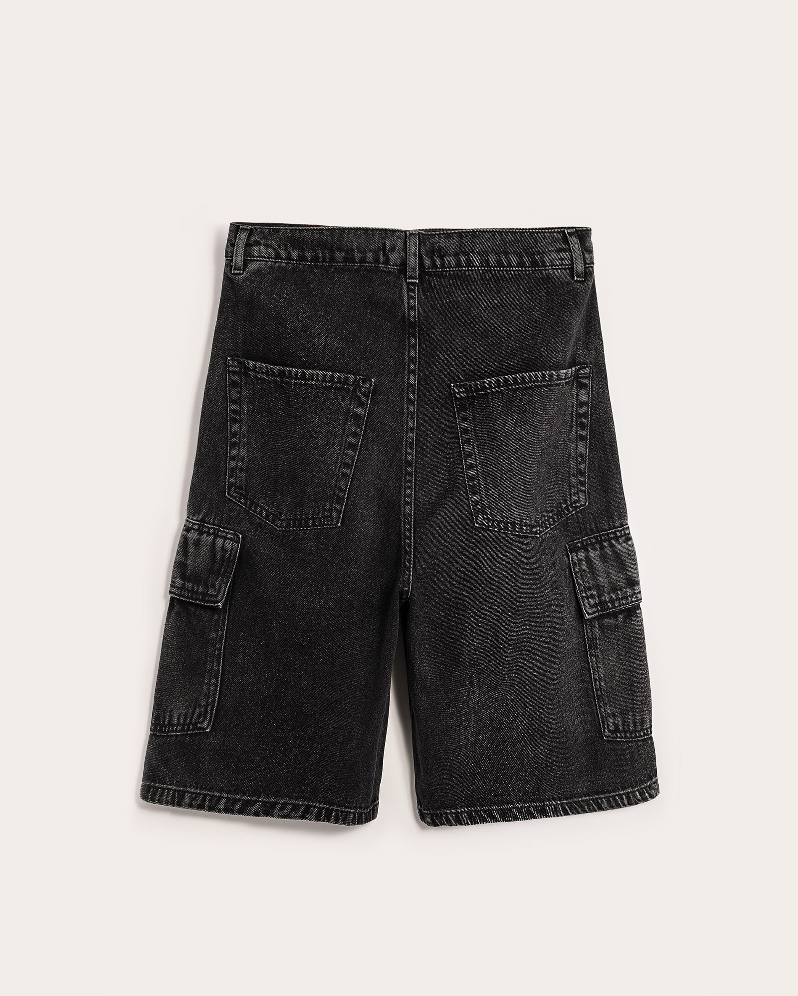 Bermuda jeans juvenil skater bolsos cargo - Jeans Black Escuro | Pool 