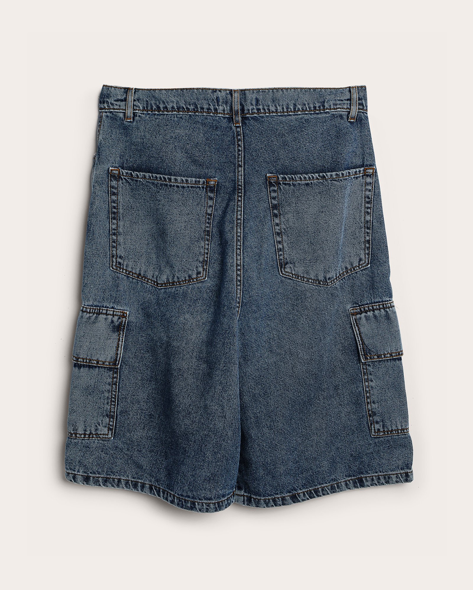 Bermuda jeans juvenil skater bolsos cargo - Jeans Escuro | Pool 
