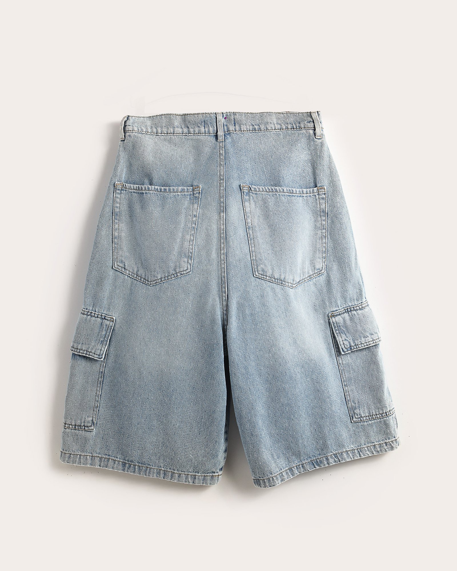 Bermuda jeans juvenil skater bolsos cargo - Jeans Claro | Pool 