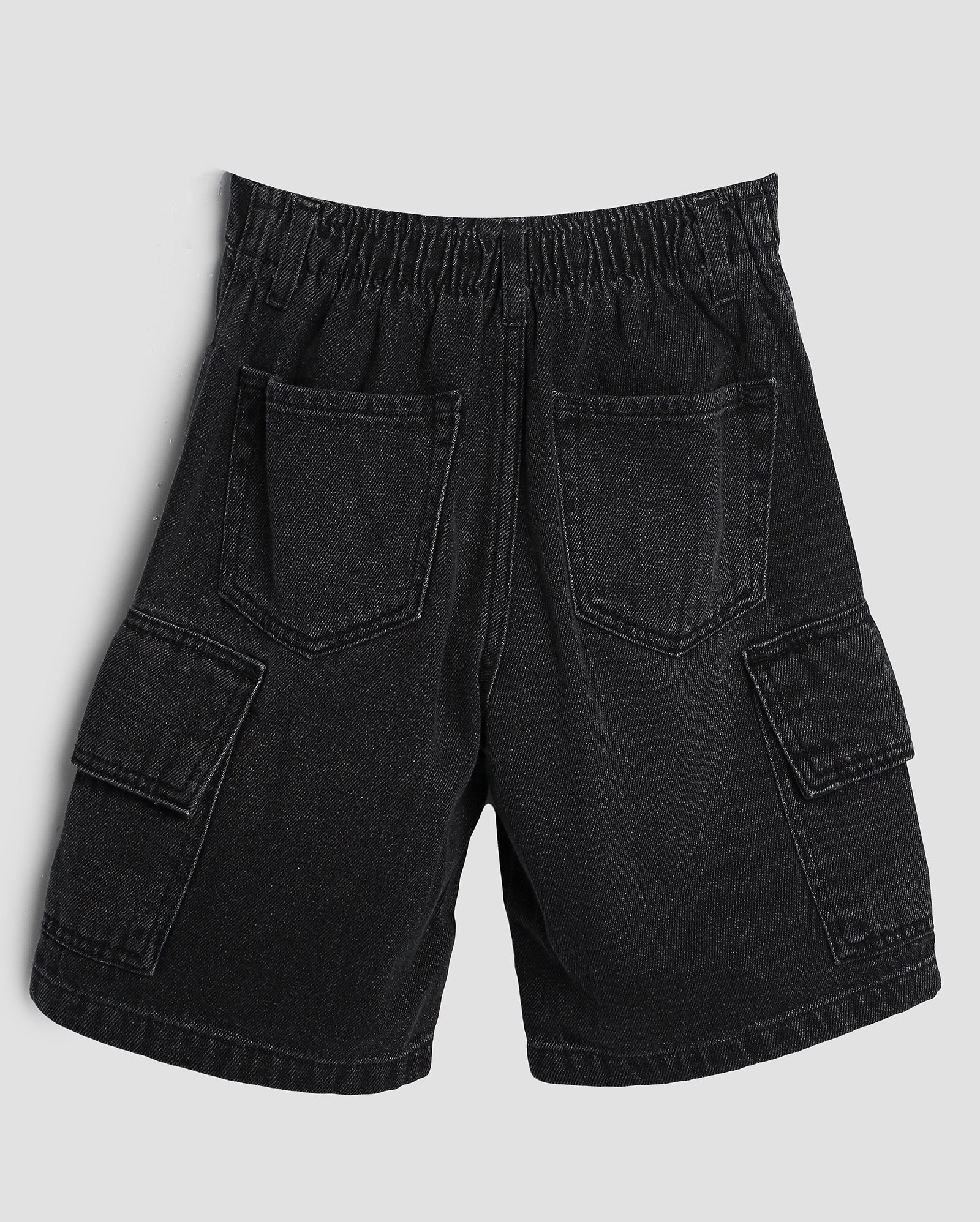 Bermuda jeans infantil skater de bolso cargo 4-10A - Jeans Black Escuro | Pool Kids