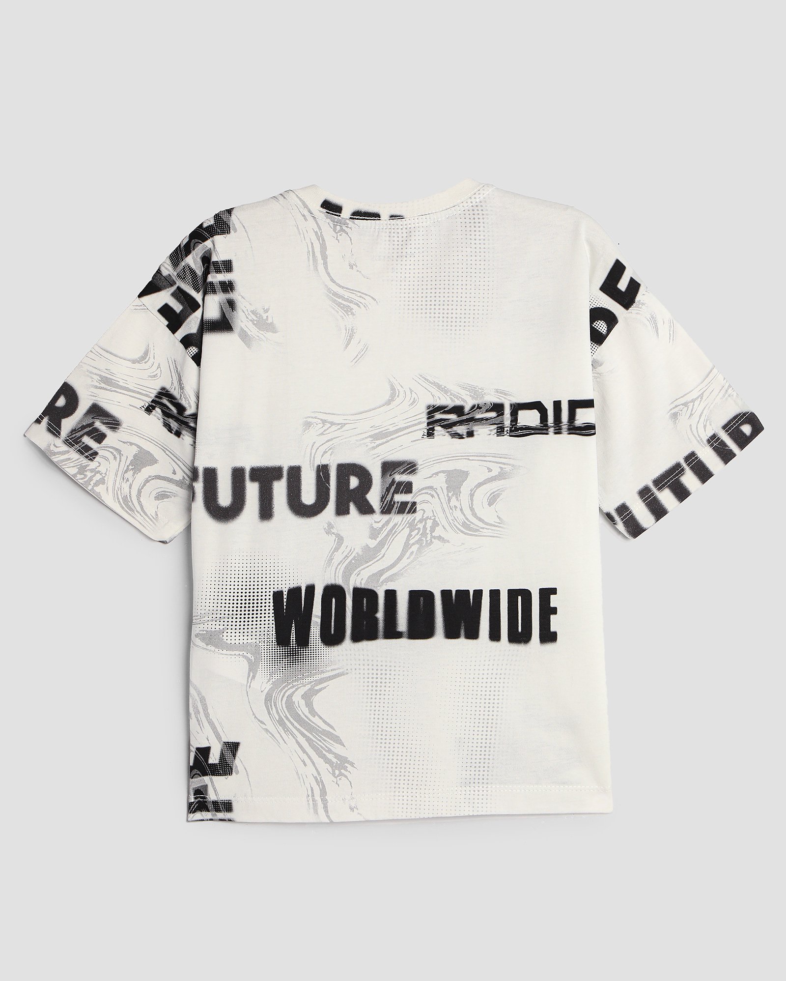 Camiseta infantil oversized lettering 4-10A branca | Pool Kids
