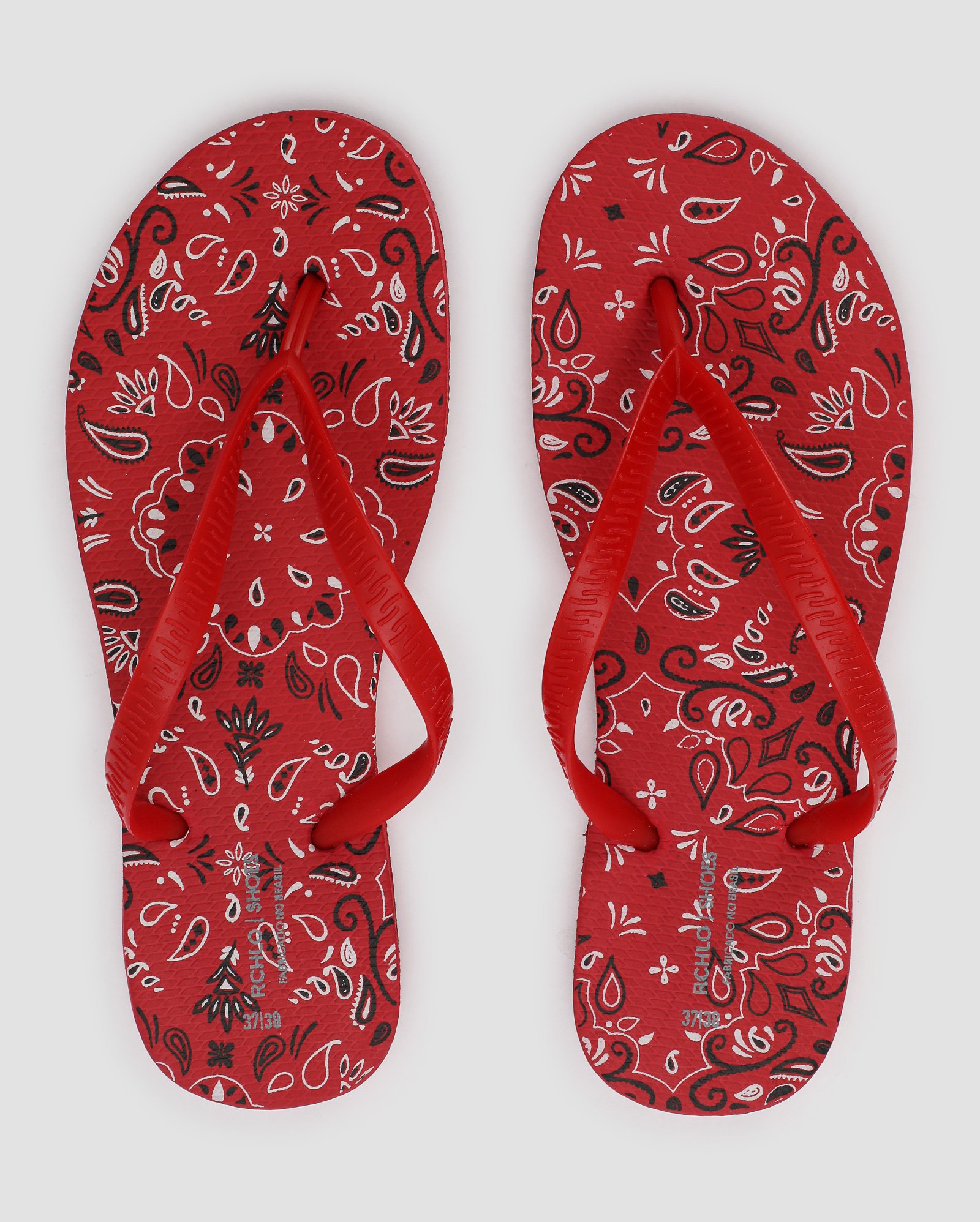 Chinelo feminino bandana vermelho | Riachuelo