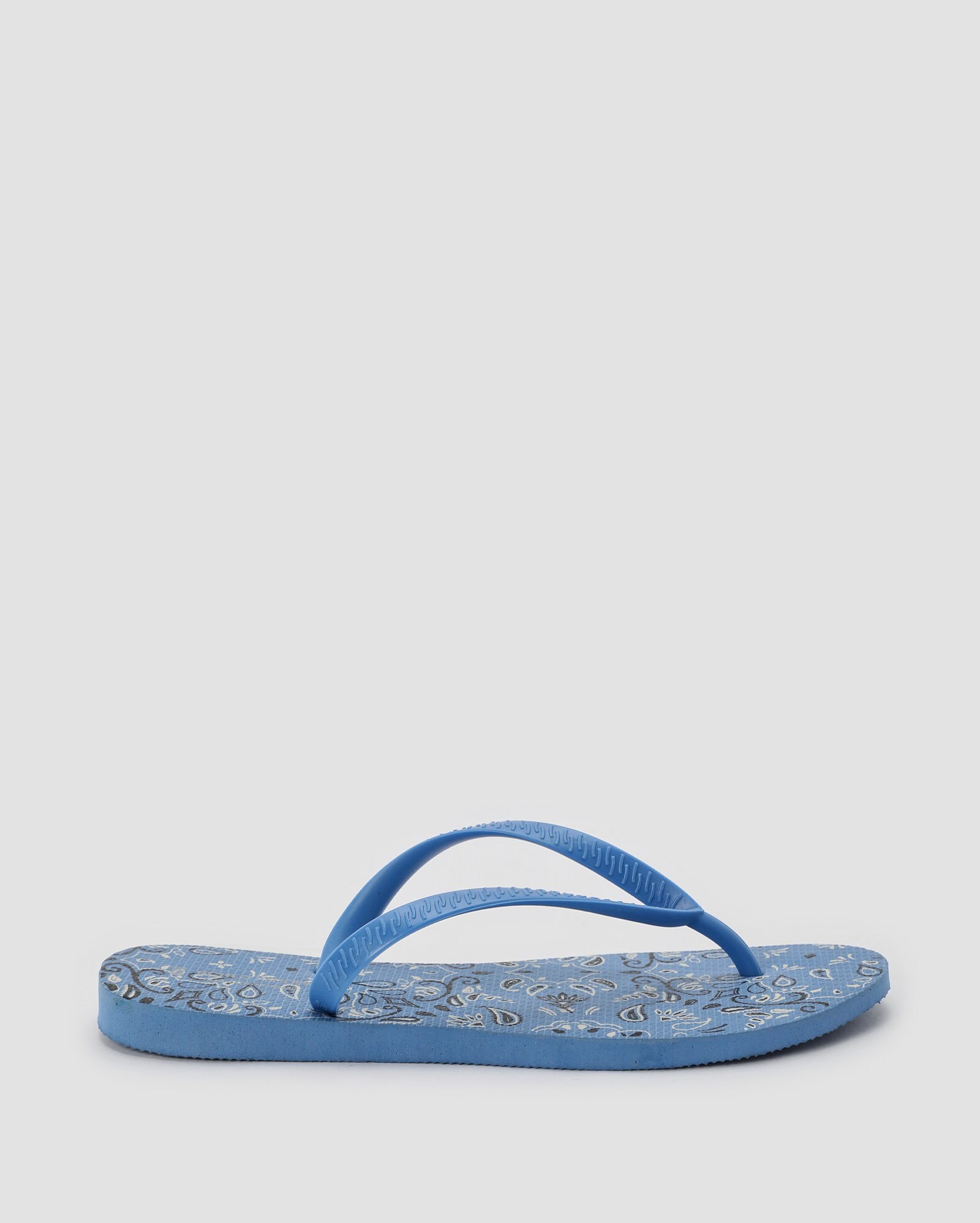 Chinelo feminino tiras bandana azul | Riachuelo